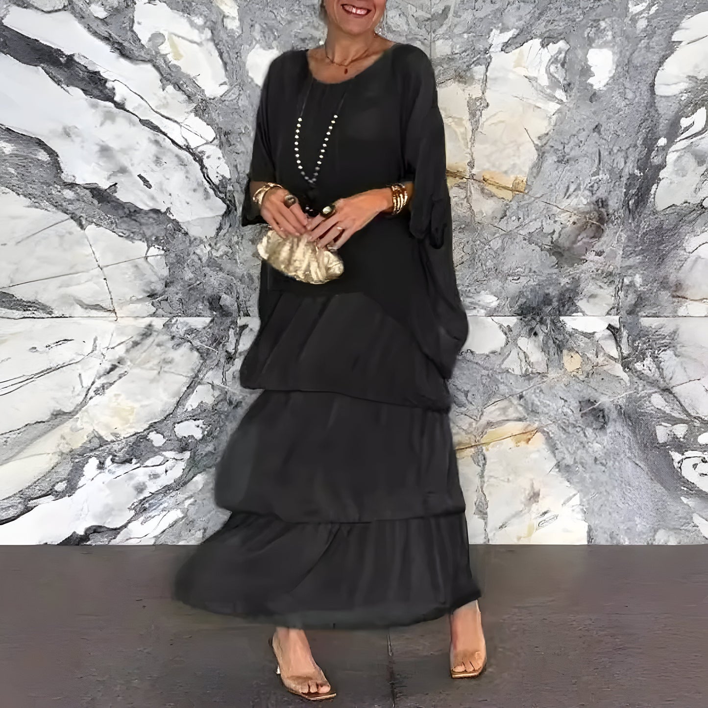 Monique™ | Robe et mousseline avec jupe et gâteau