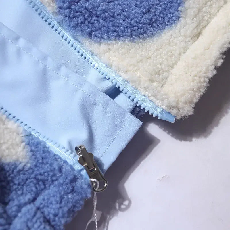 Catherine | Veste réversible à cœurs 