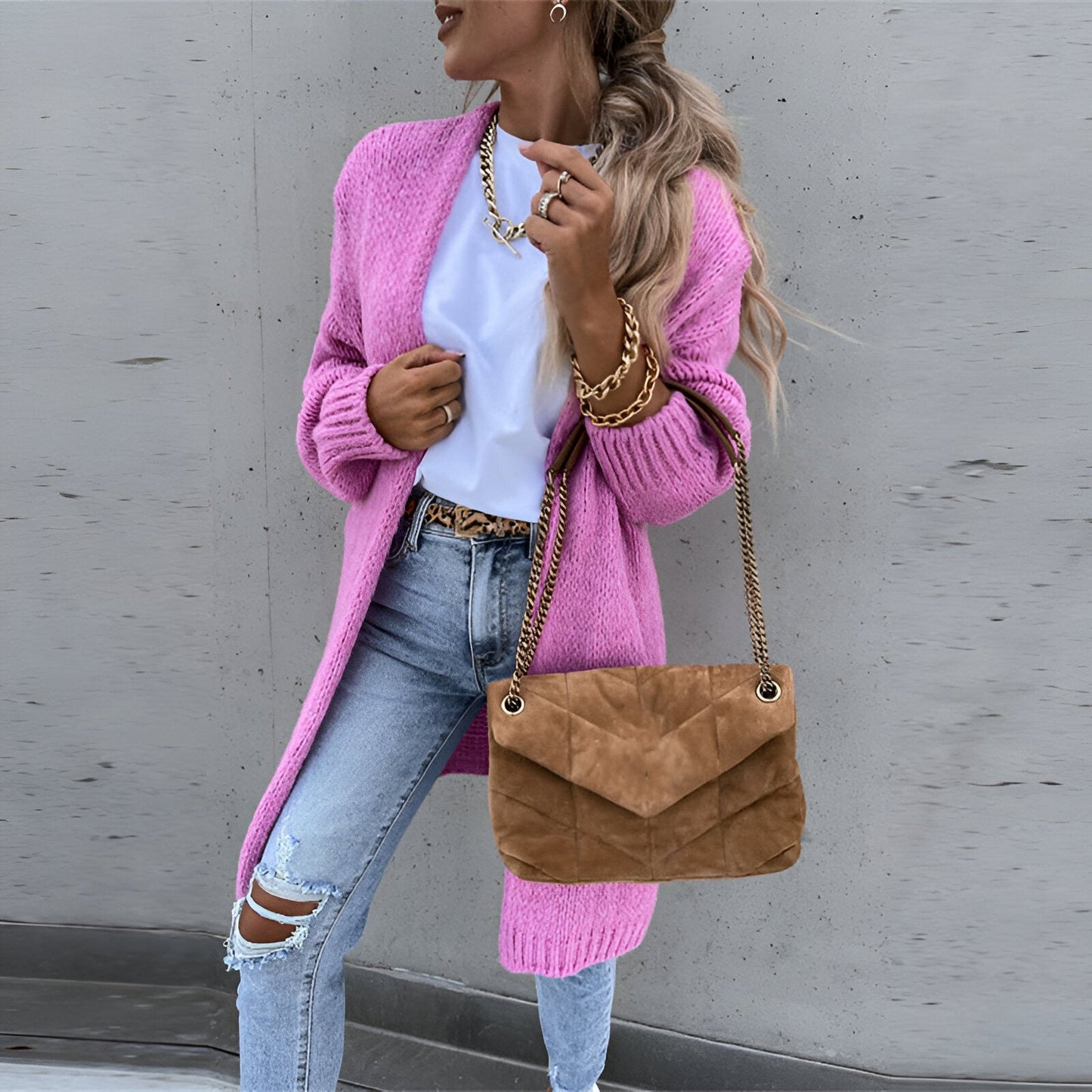 ElaynaMC | Gilet Long et Chaud pour Femme