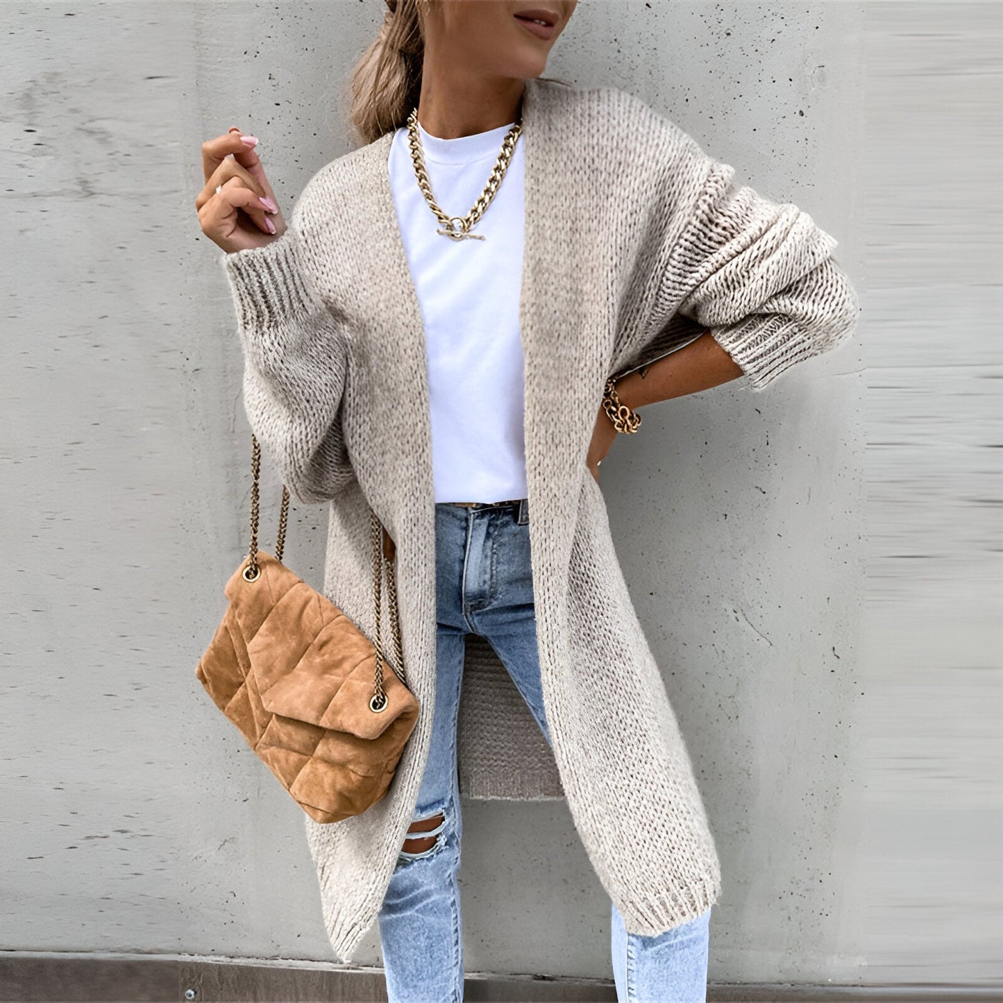 ElaynaMC | Gilet Long et Chaud pour Femme