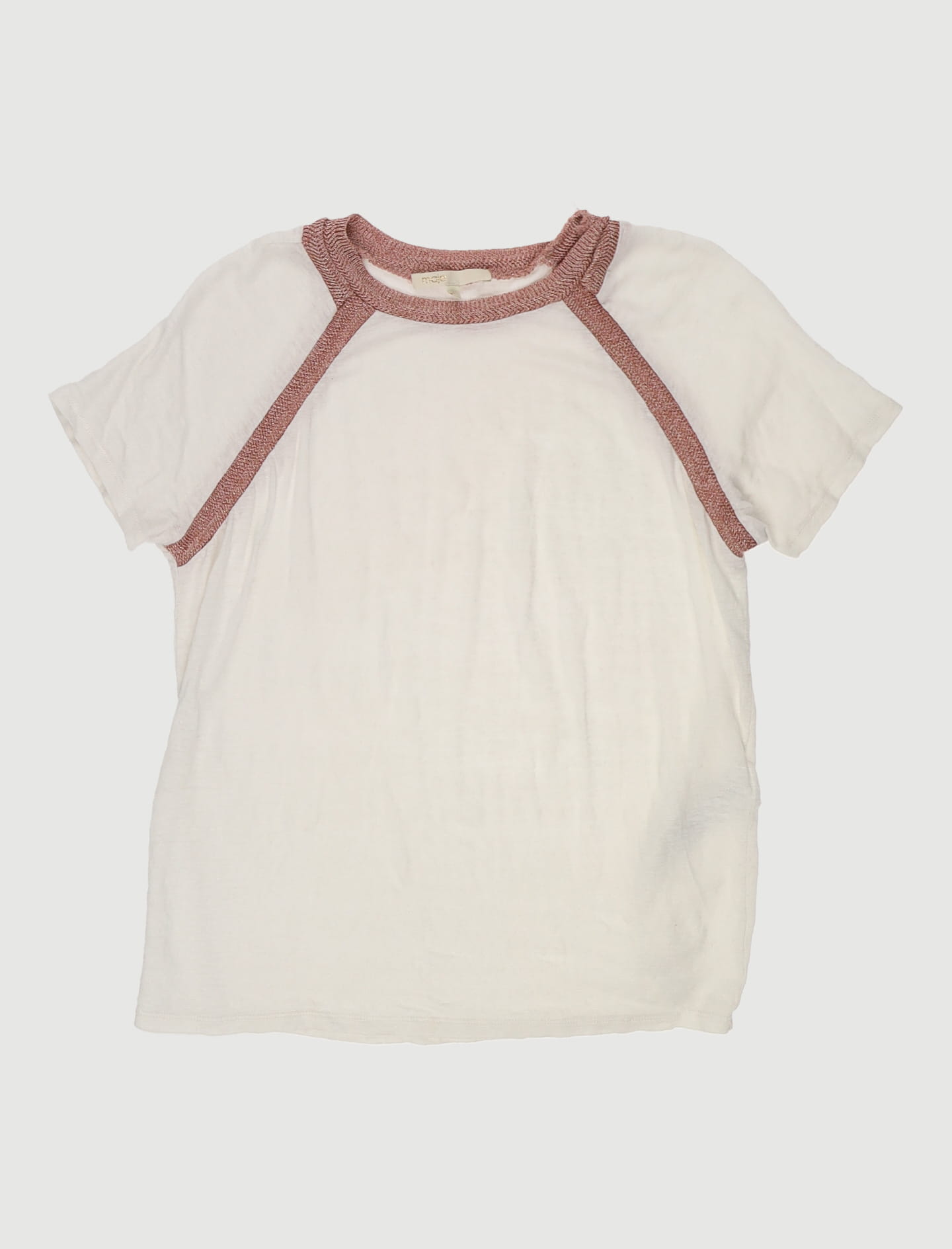 Tee-Shirt Et Lin Avec Détail Lurex - Taille L/40