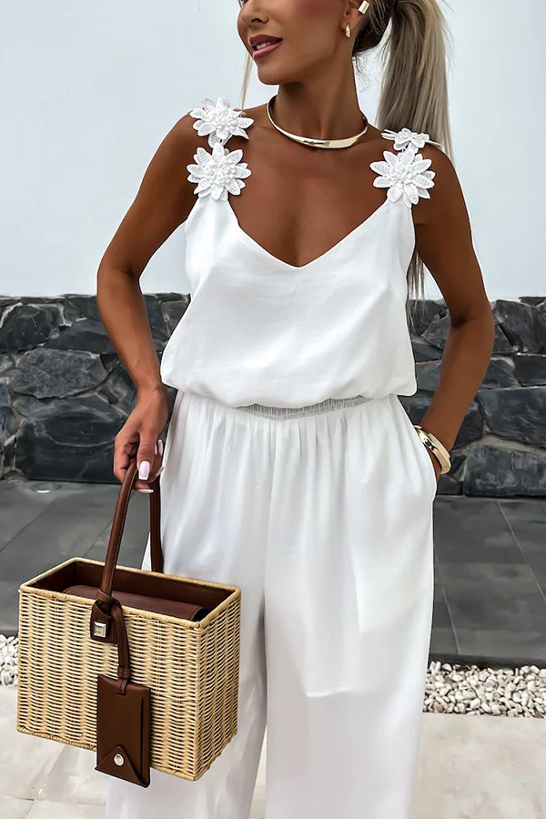 Antonia™ ​​​​​​| Combinaison sans manches à jambes larges