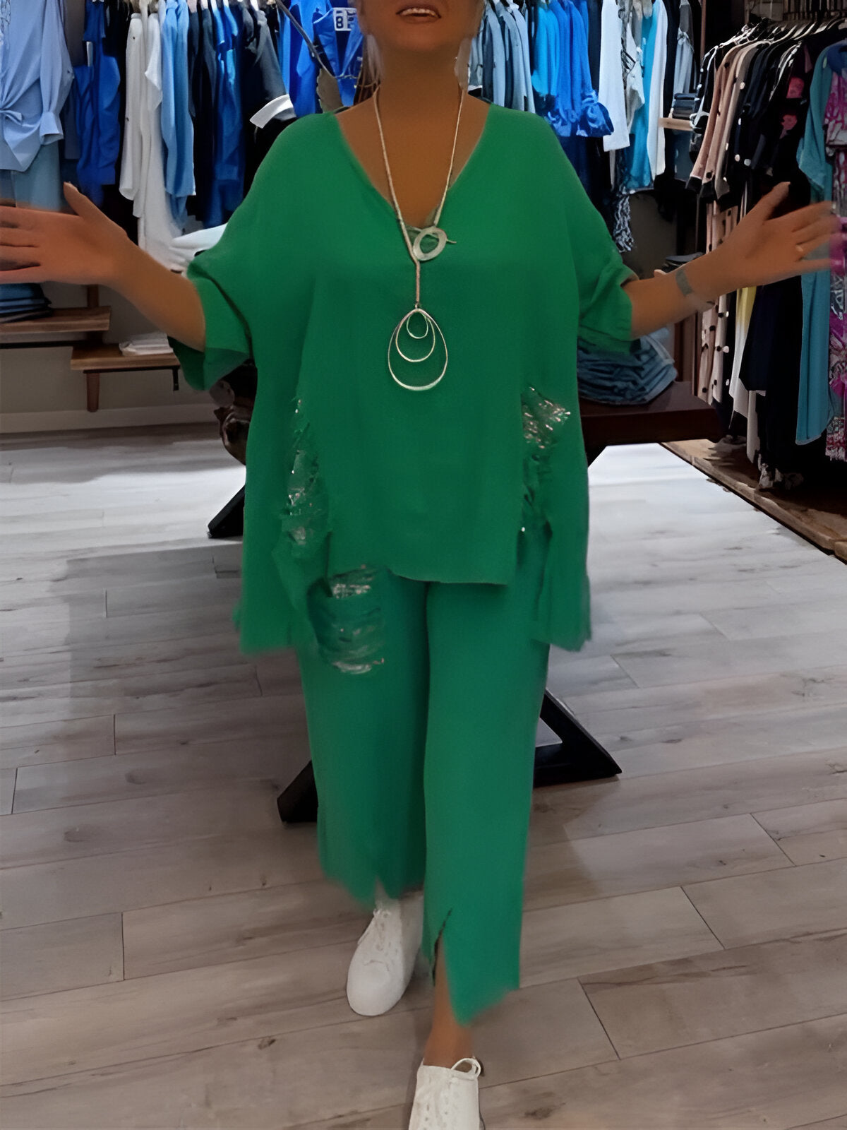 Claire™ | Ensemble d'été en deux pièces avec Détails