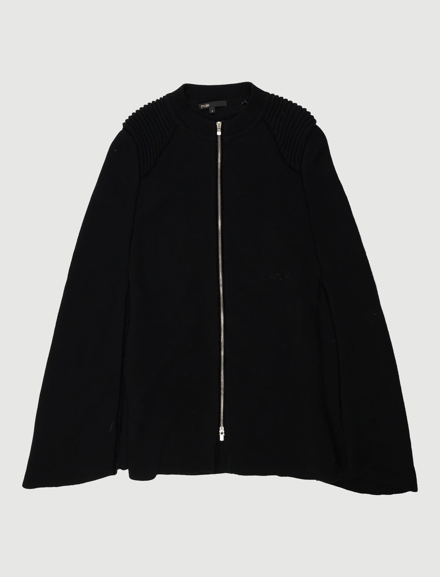 Cape En Maille Avec Détails Contrastés - Taille M/38