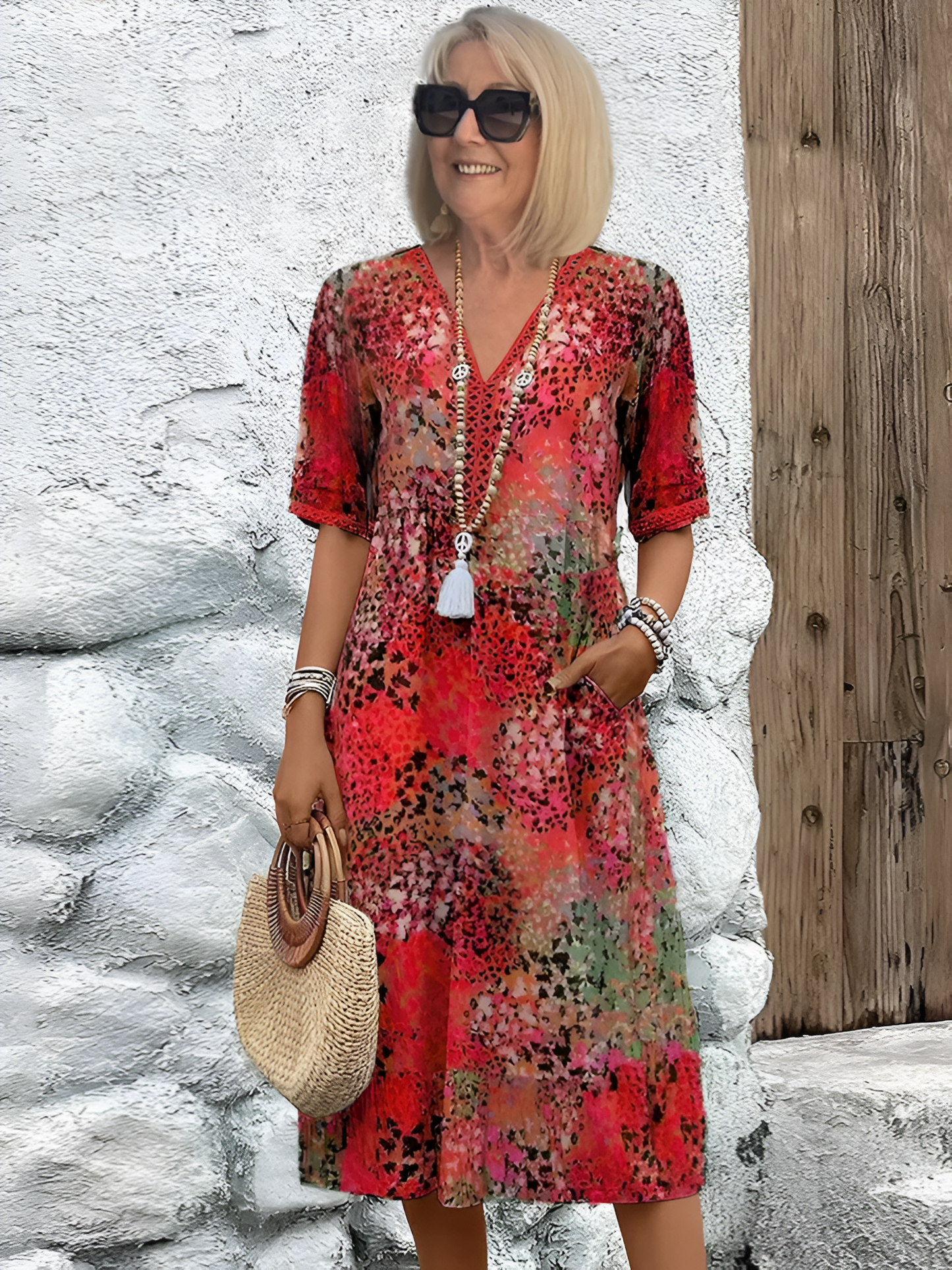 Colette™ | Robe midi vibrante