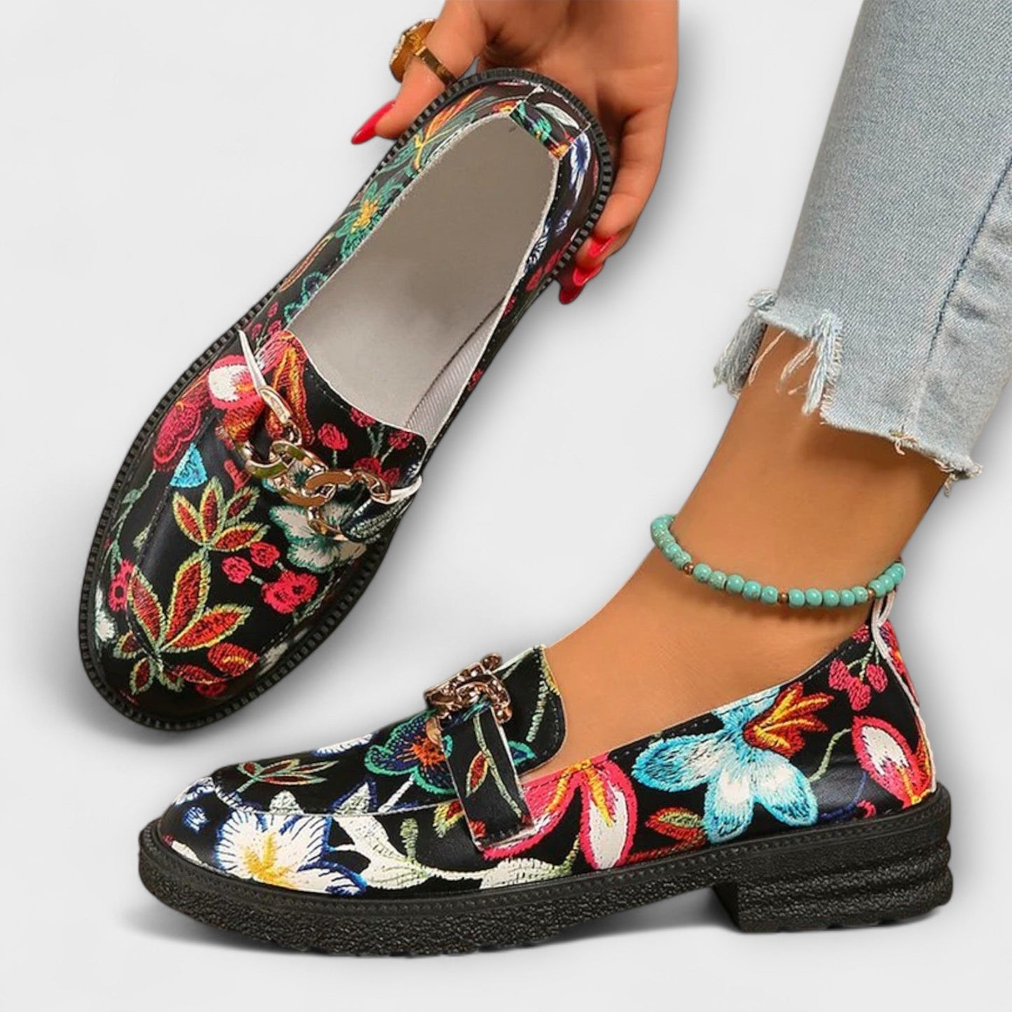 Noelia™ | Mocassins multicolores à motif floral