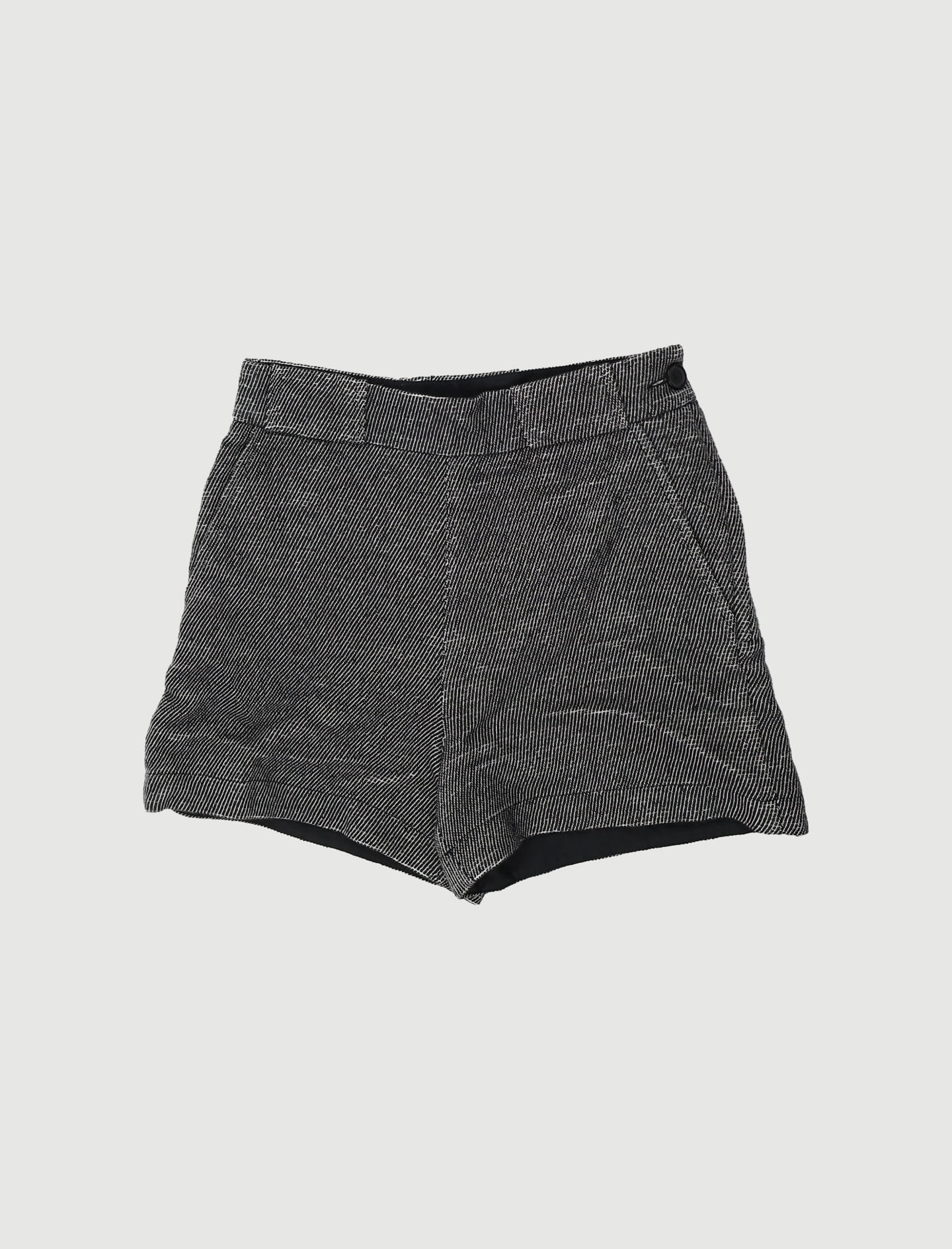 Short Taille Haute En Coton Et Lin - Taille S/36