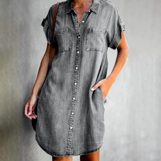 Elvire™ | Robe Chemise Denim