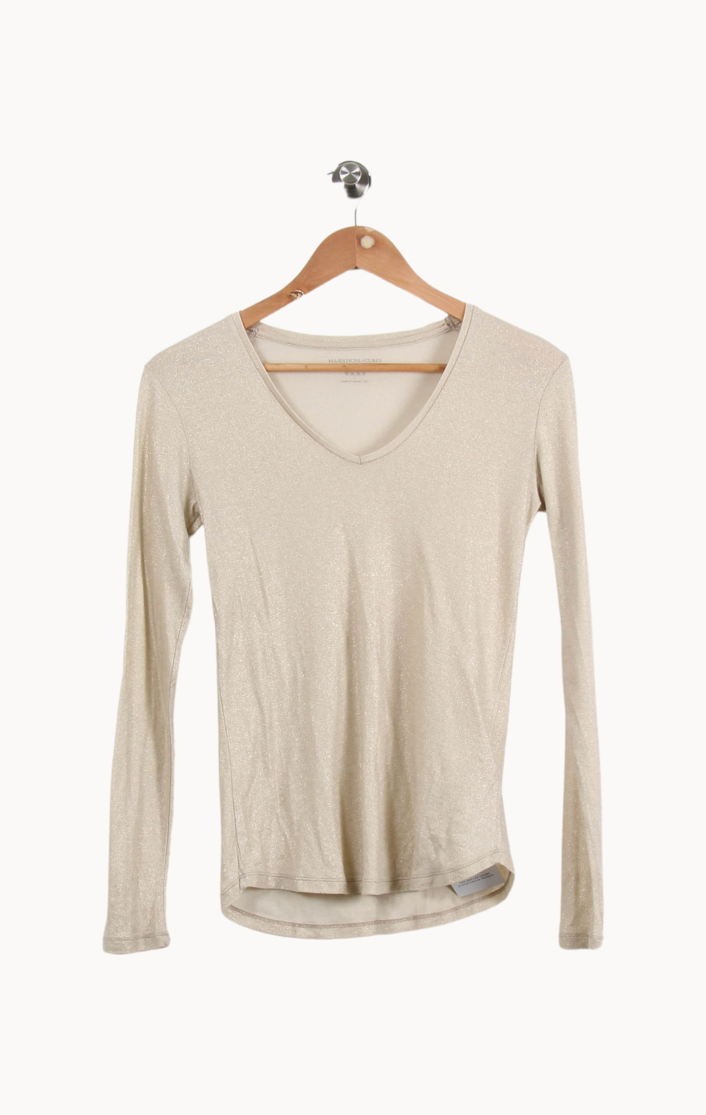 Tee-shirt Manches Longues Or - Taille S/36