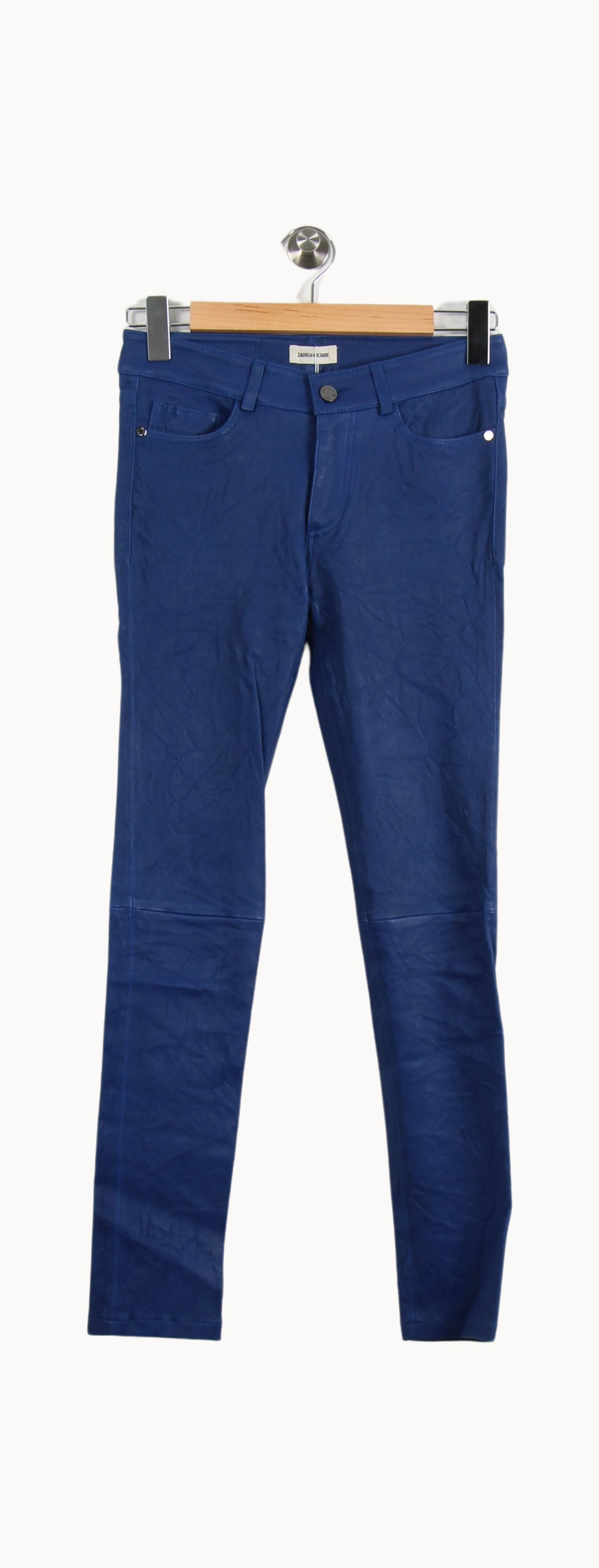 Pantalon Cuir Bleu - Taille S/36