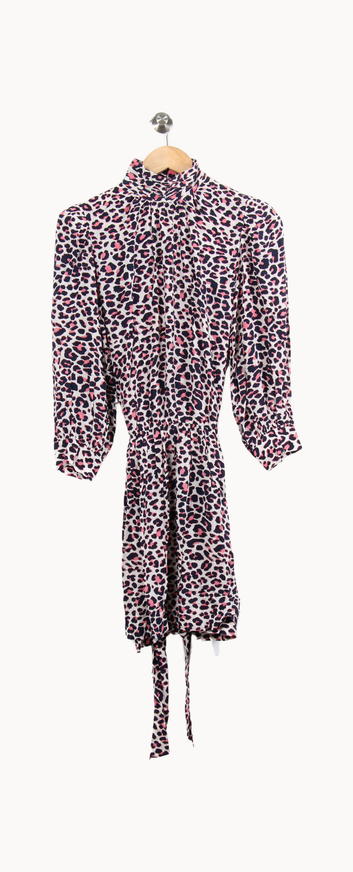 Robe Midi Rose et Noir - Taille XS/34