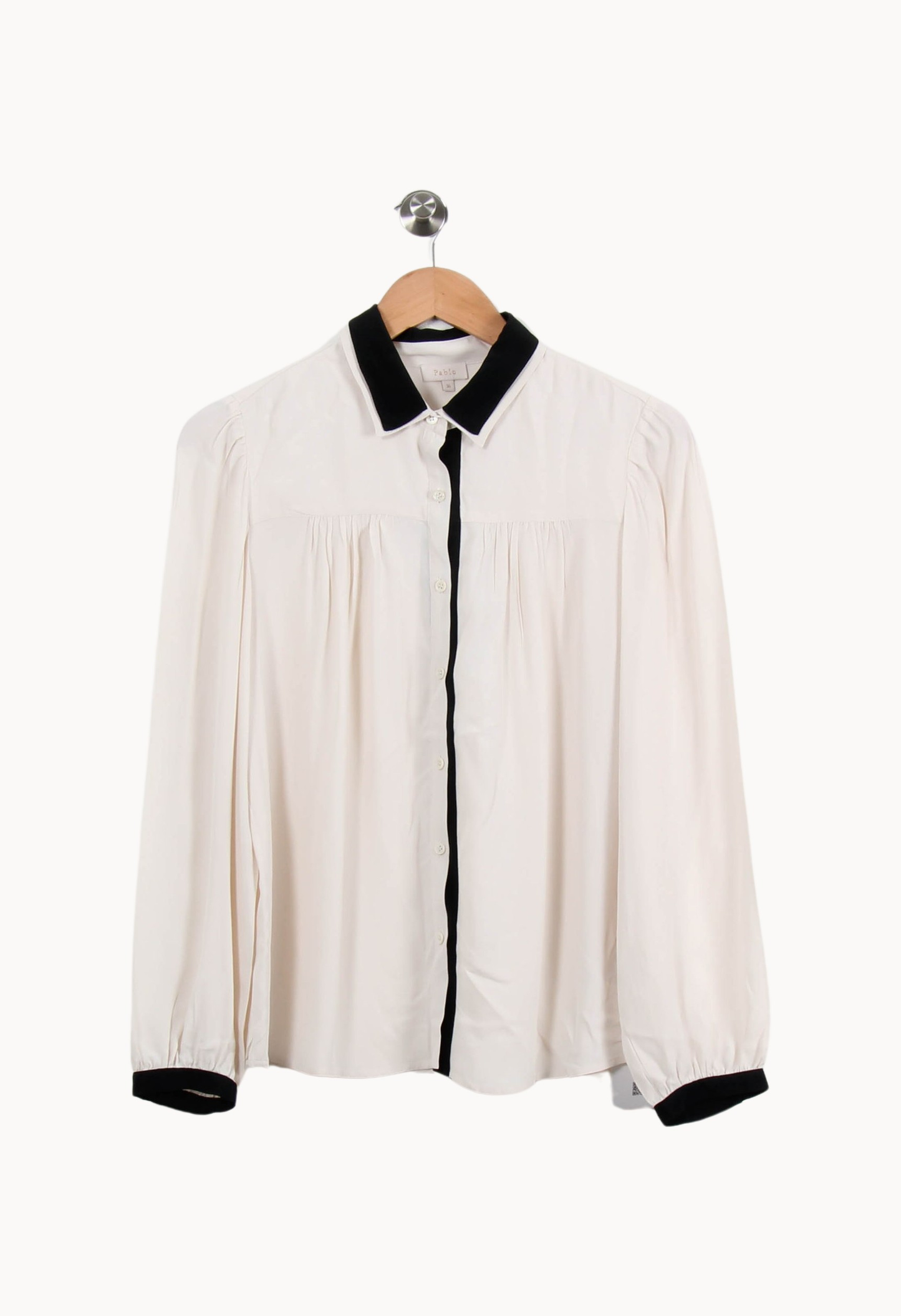 Blouse Blanche et Noire - Taille S/36