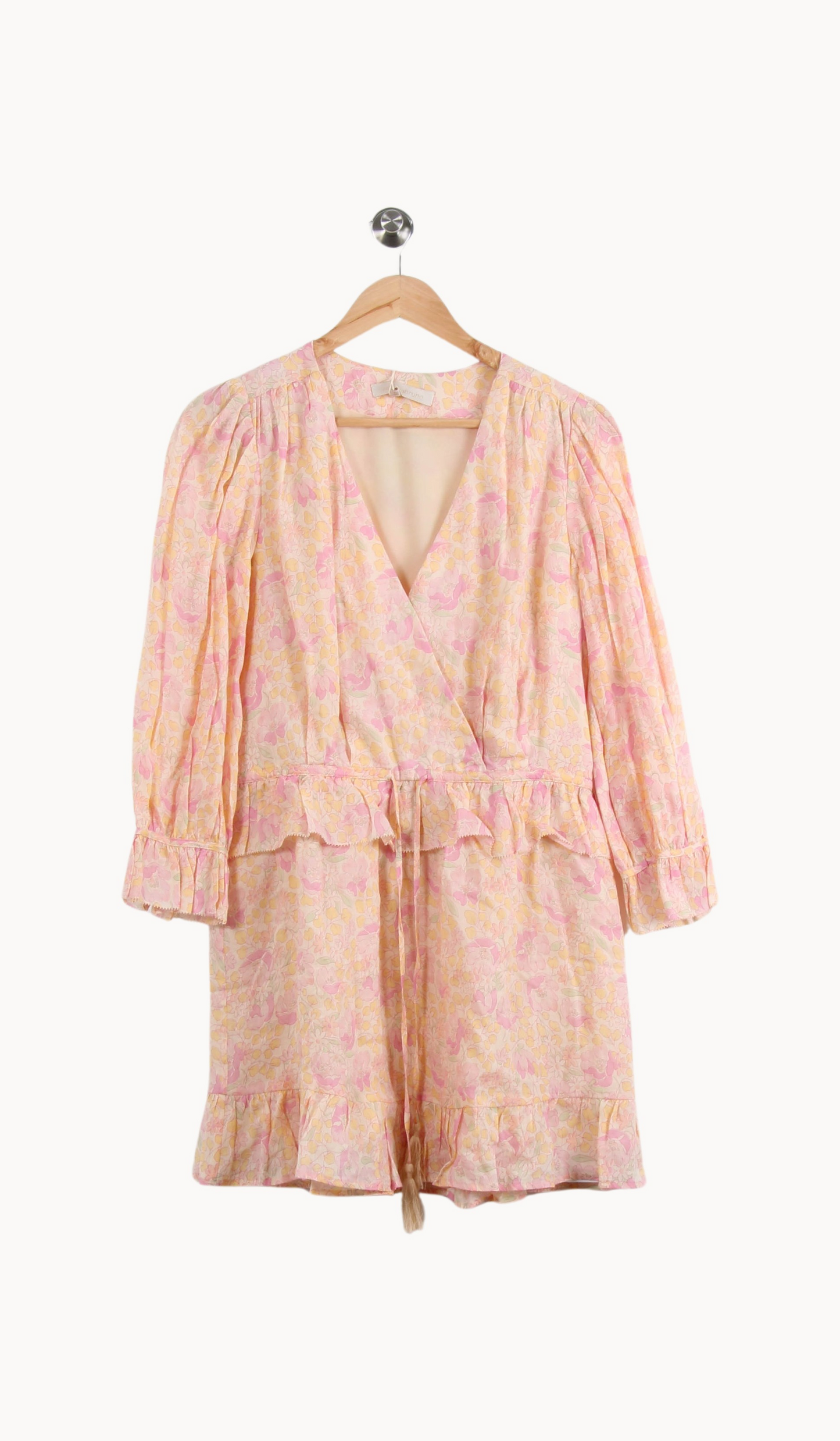 Robe Portefeuille Rose et Jaune - Taille M/38