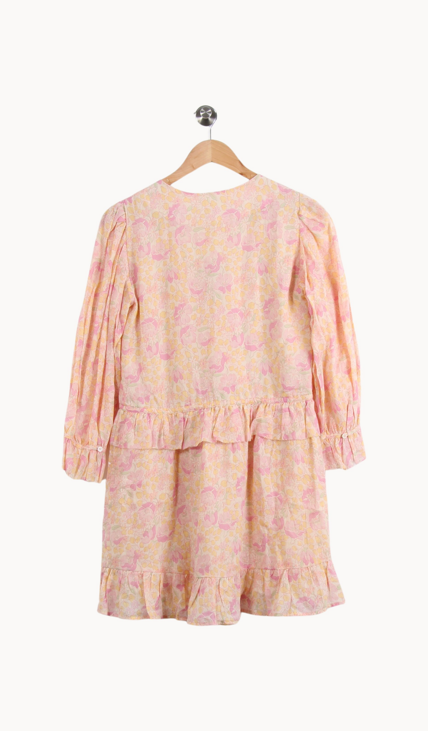 Robe Portefeuille Rose et Jaune - Taille M/38