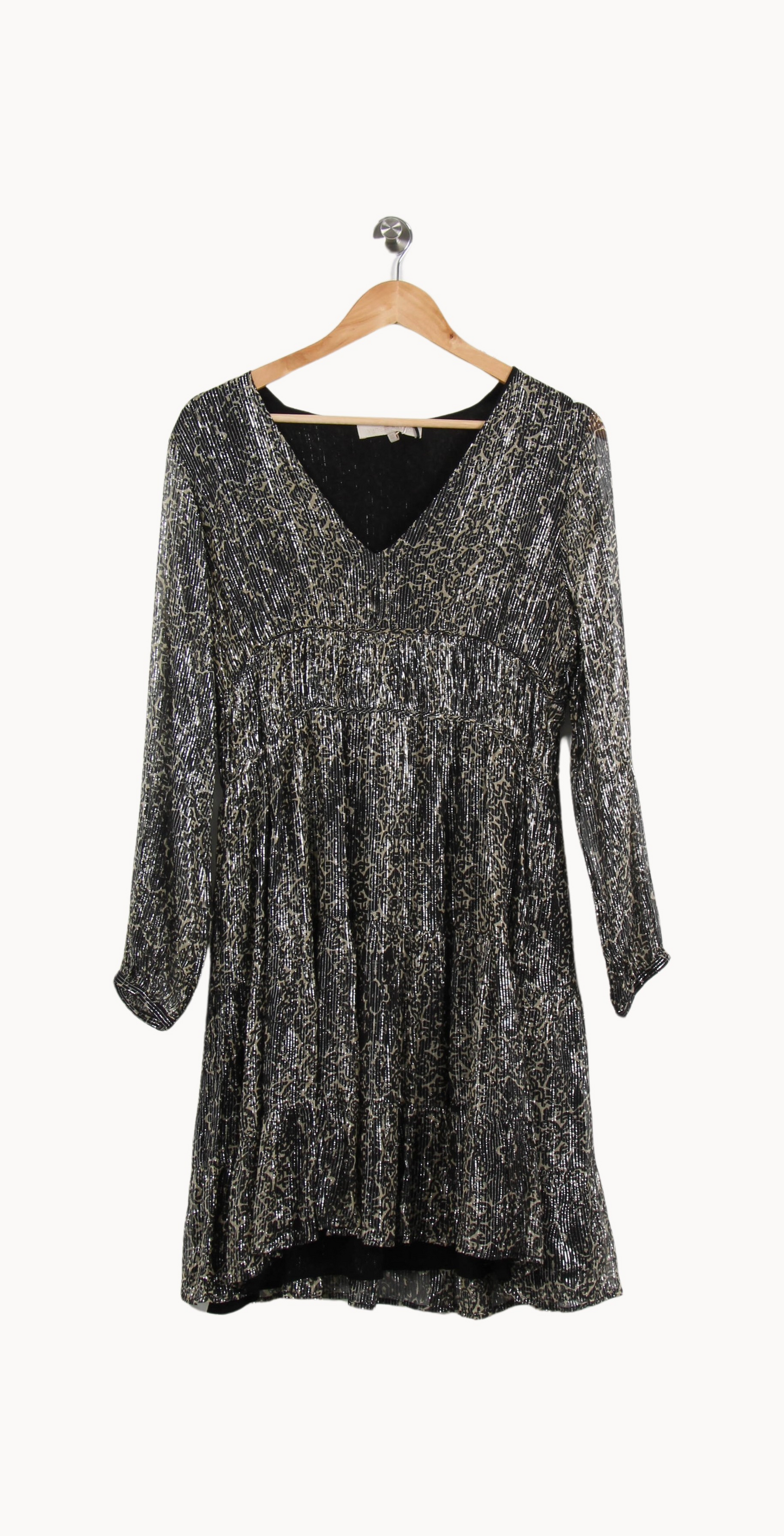 Robe Midi Noire et Argentée - Taille L/40