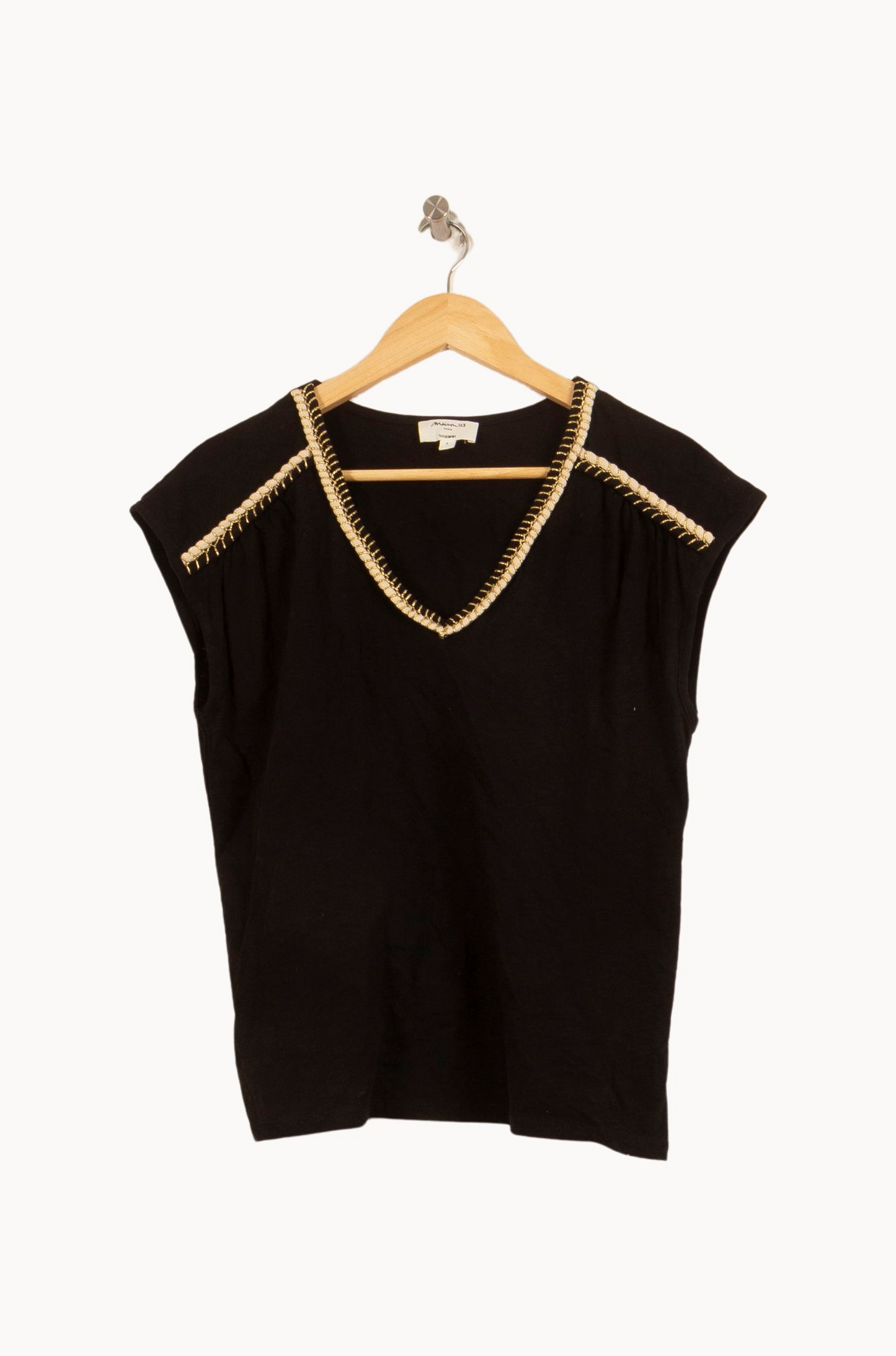 Top Noir et Doré - Taille S/36