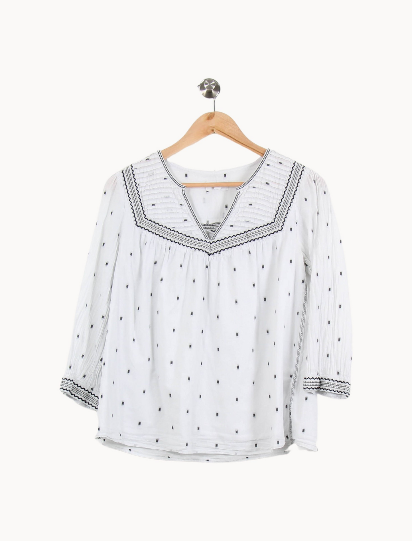 Blouse Blanche et Noire - Taille M/38