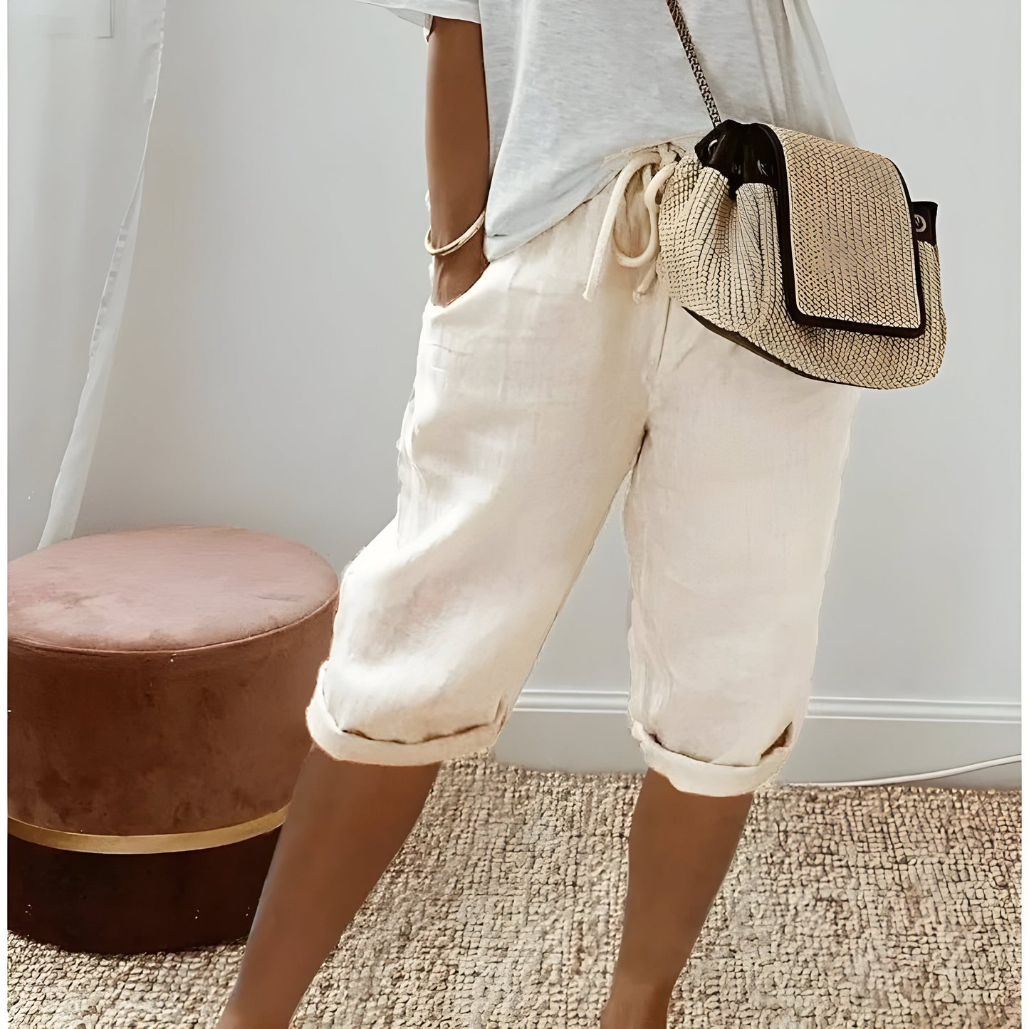 Hedwige™ | Pantalon Court et Lin pour Femmes