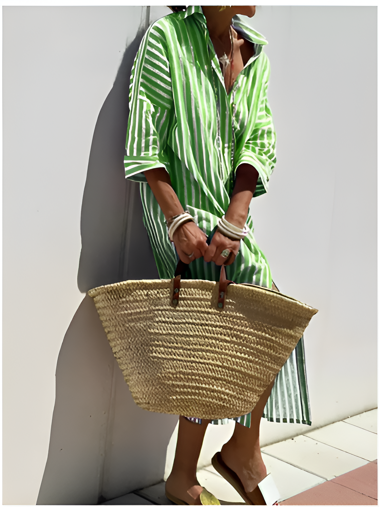 Héloïse™ | Robe Chemise à Rayures Élégante 