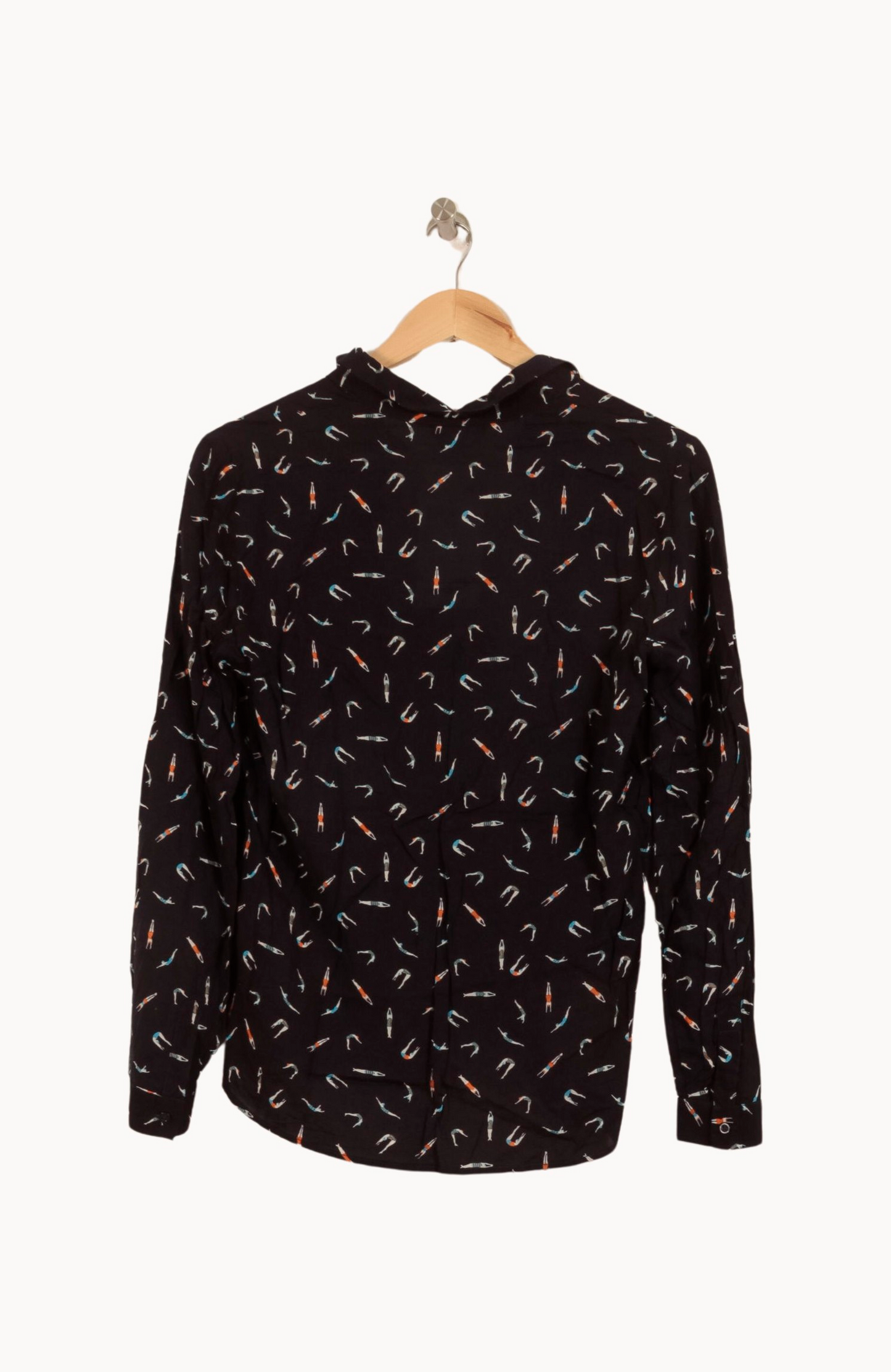 Chemise Noire à Motifs - Taille L/40