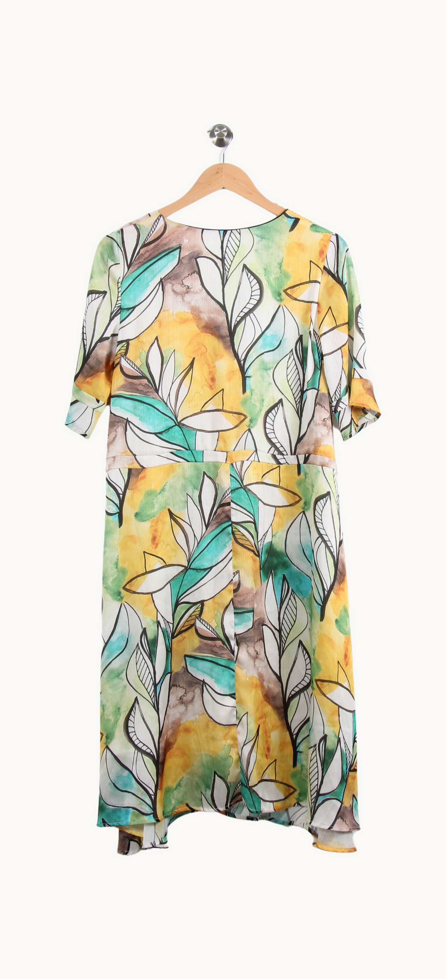 Robe longue Jaune et Verte - Taille S/36