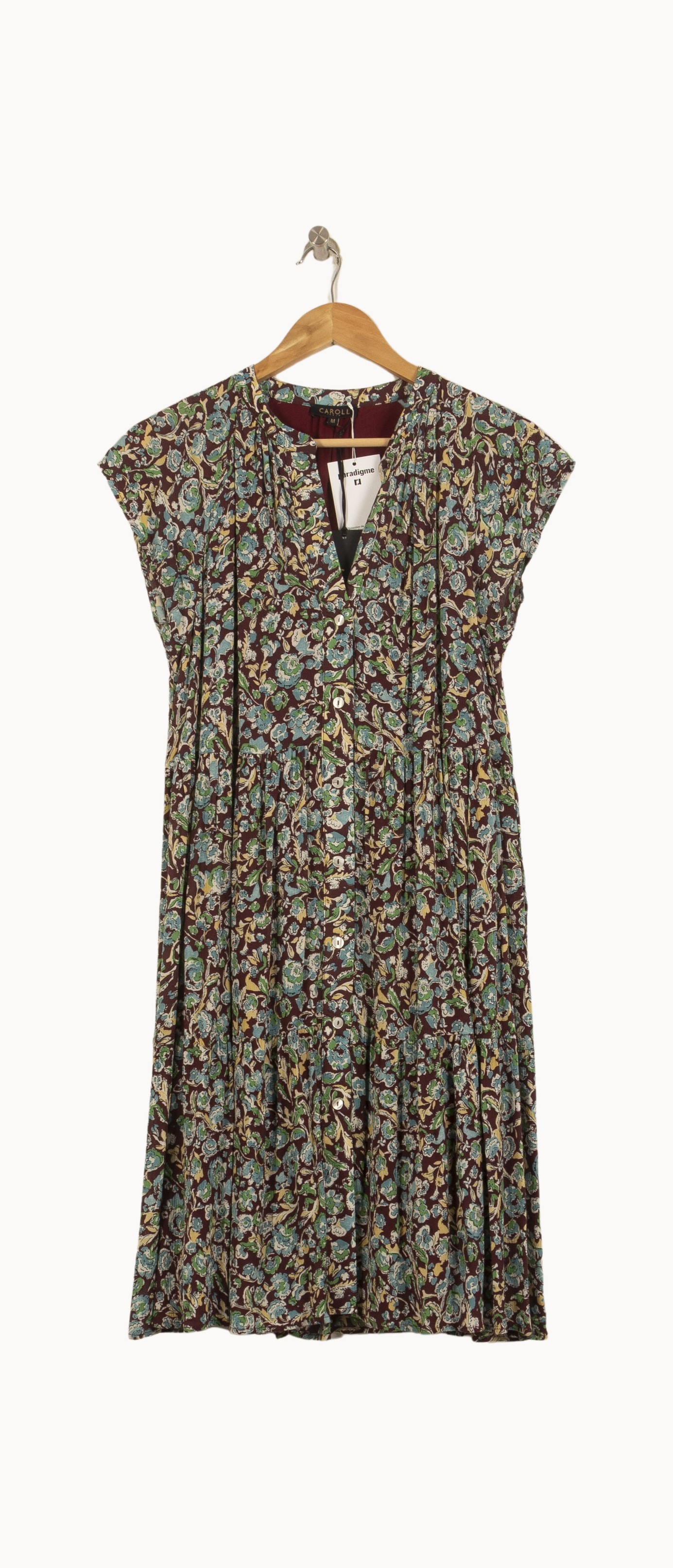 Blouse Verte et Marron - Taille S/36