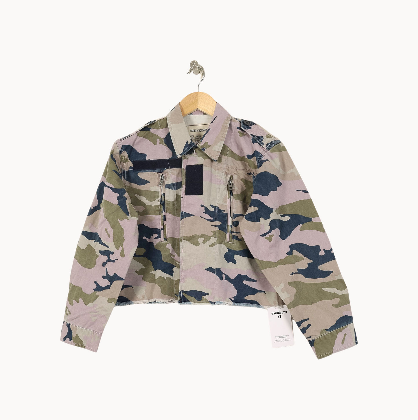 Veste Camouflage Verte et Beige - Taille XS/34