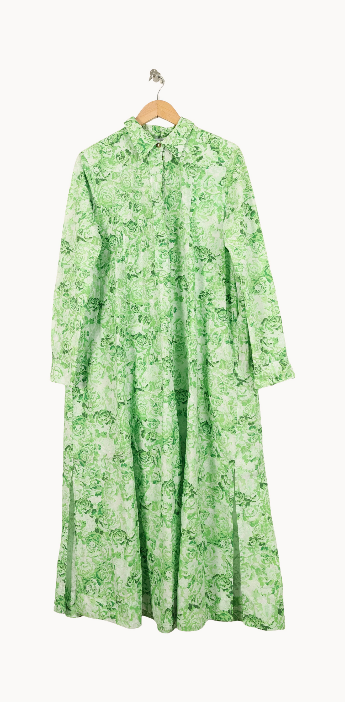 Robe Chemisier Longue Verte - Taille L/40