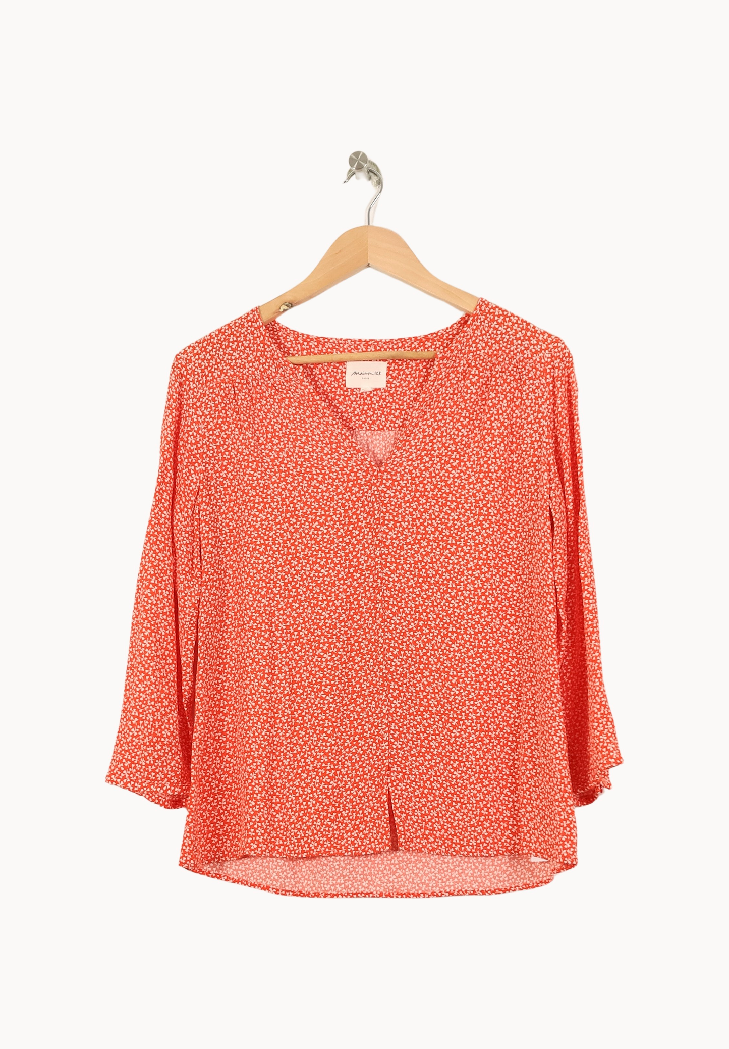 Blouse Orange et Blanche - Taille S/36