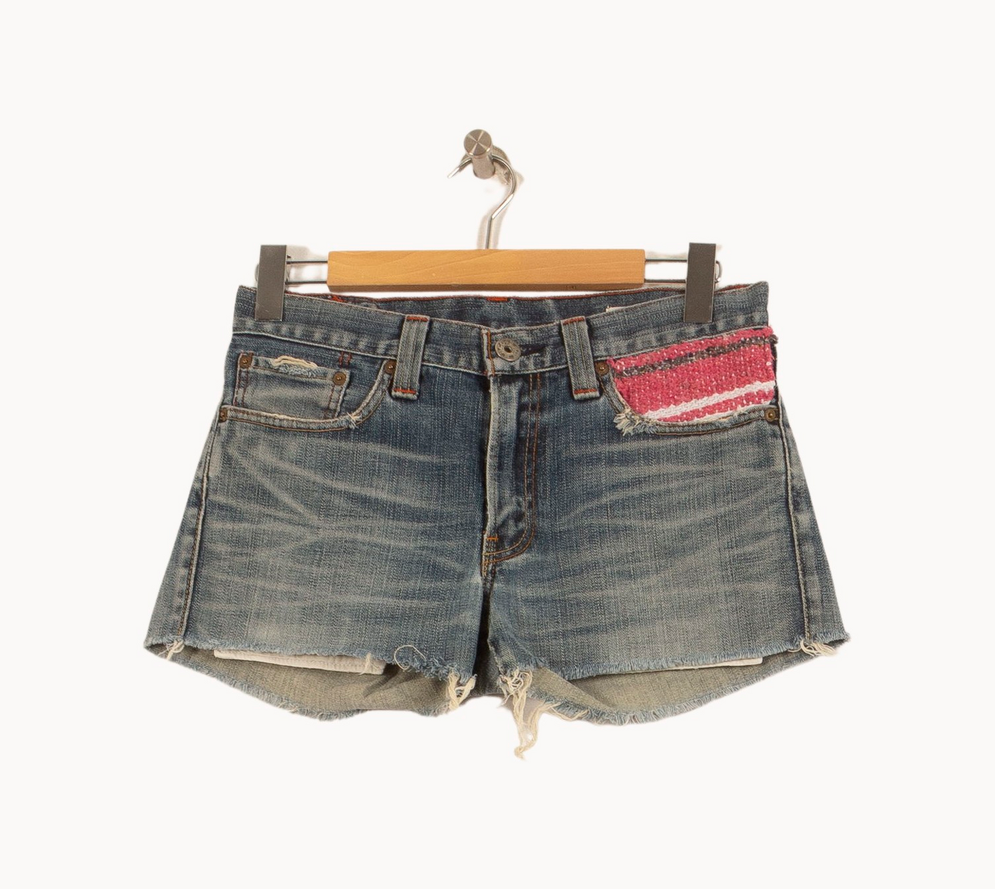 Short Jean Bleu et Rose - Taille XXS/32