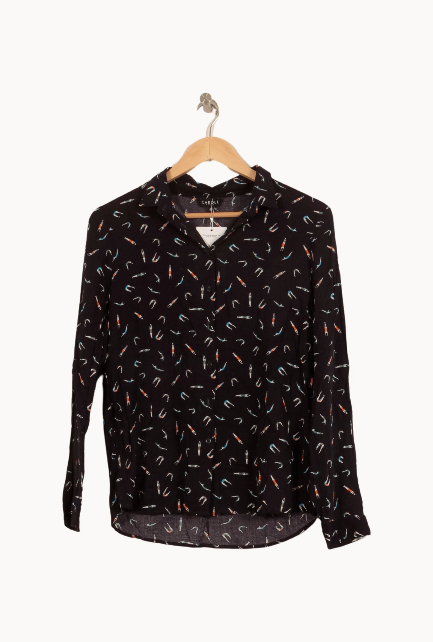 Chemise Noire à Motifs - Taille L/40