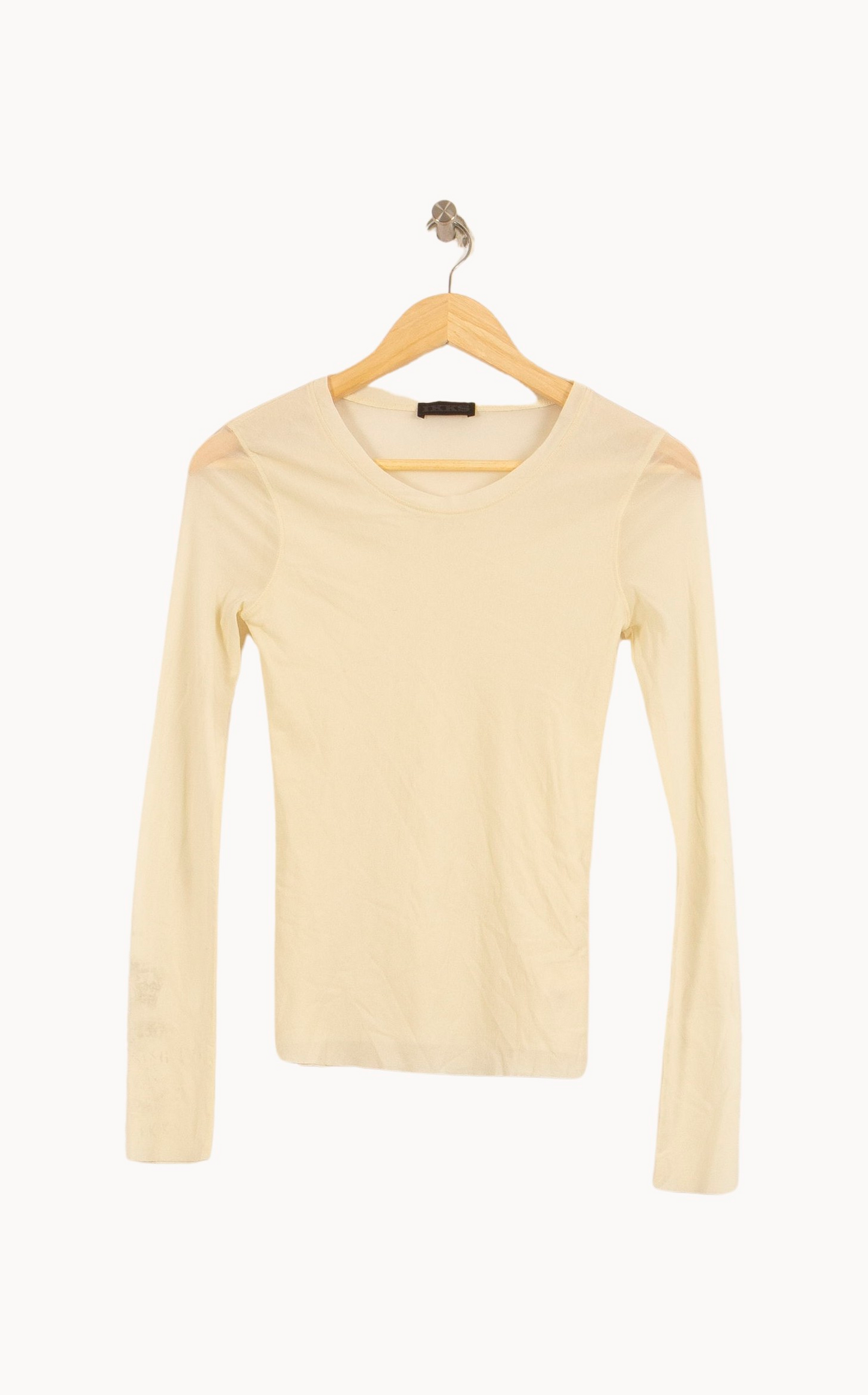 T-shirt Manches Longues Beige - Taille M/38