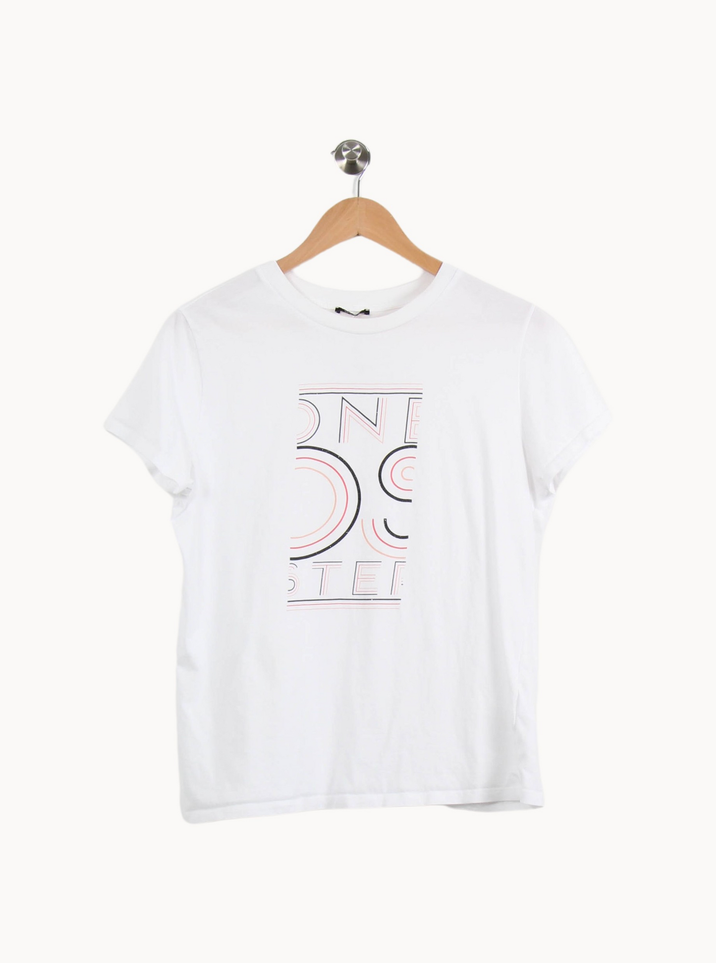 T-shirt blanc à motifs - Taille XL/42