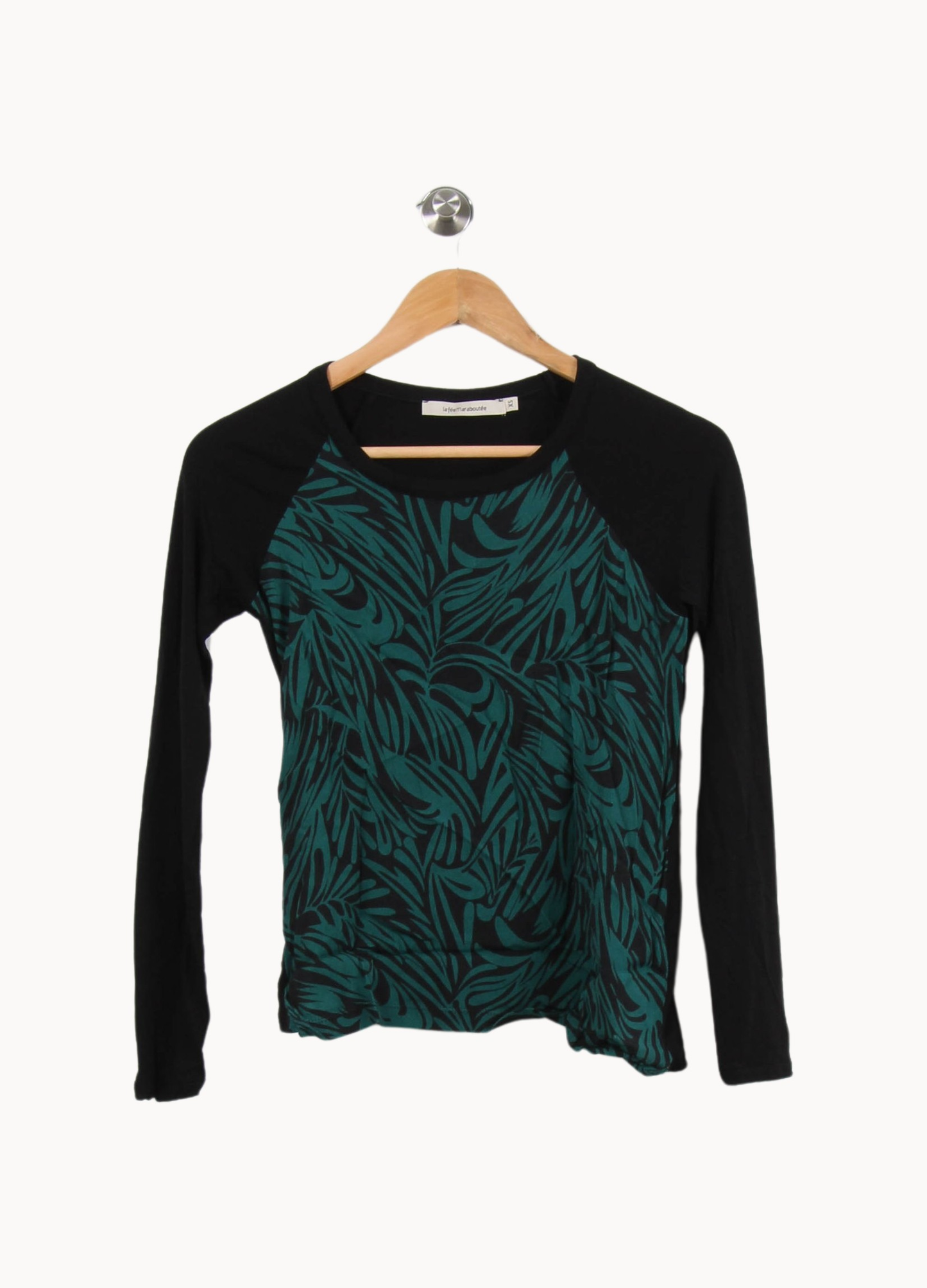 Sweat-shirt Noir et Vert - Taille XS/34