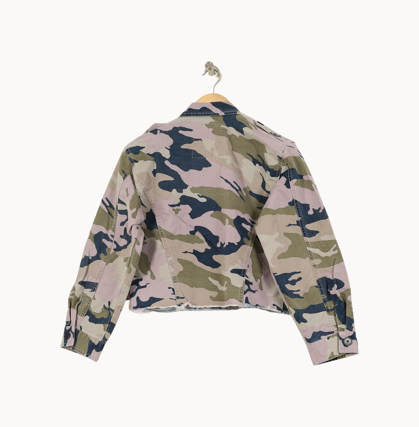 Veste Camouflage Verte et Beige - Taille XS/34