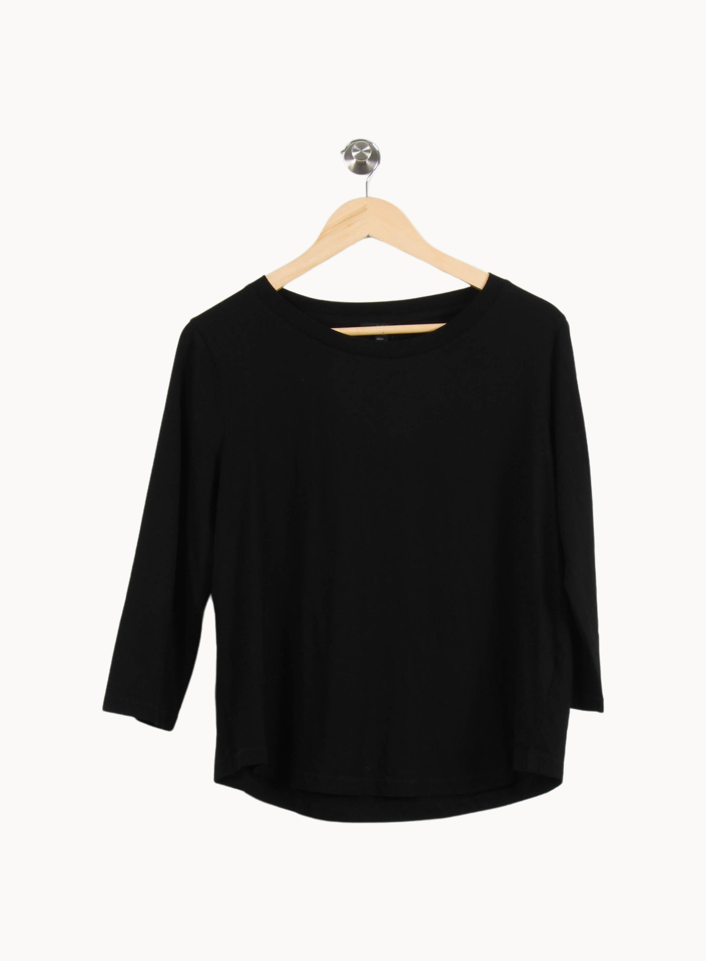 Tee-shirt Manches Trois Quarts Noir - Taille L/40