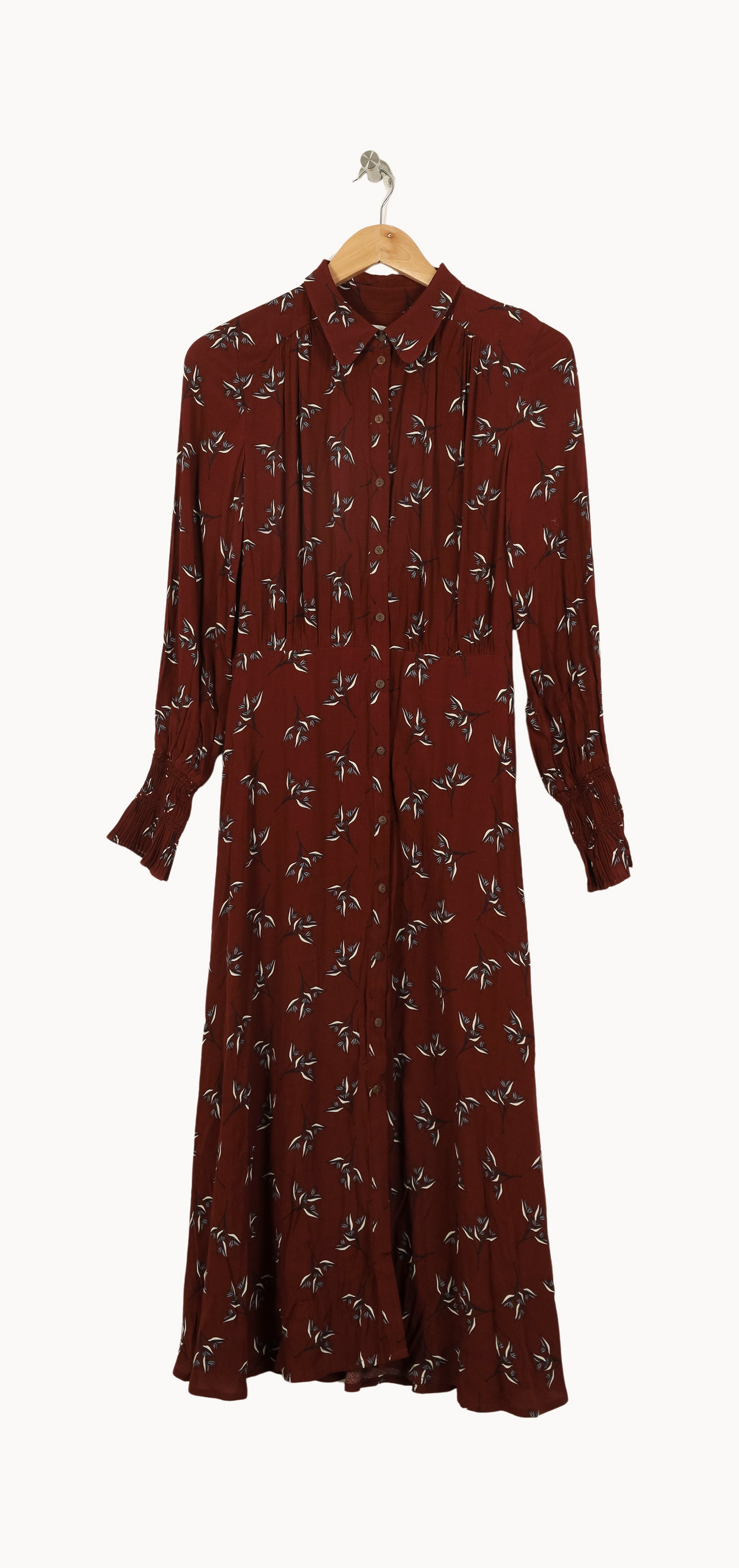 Robe Chemisier Longue Bordeaux - Taille S/36