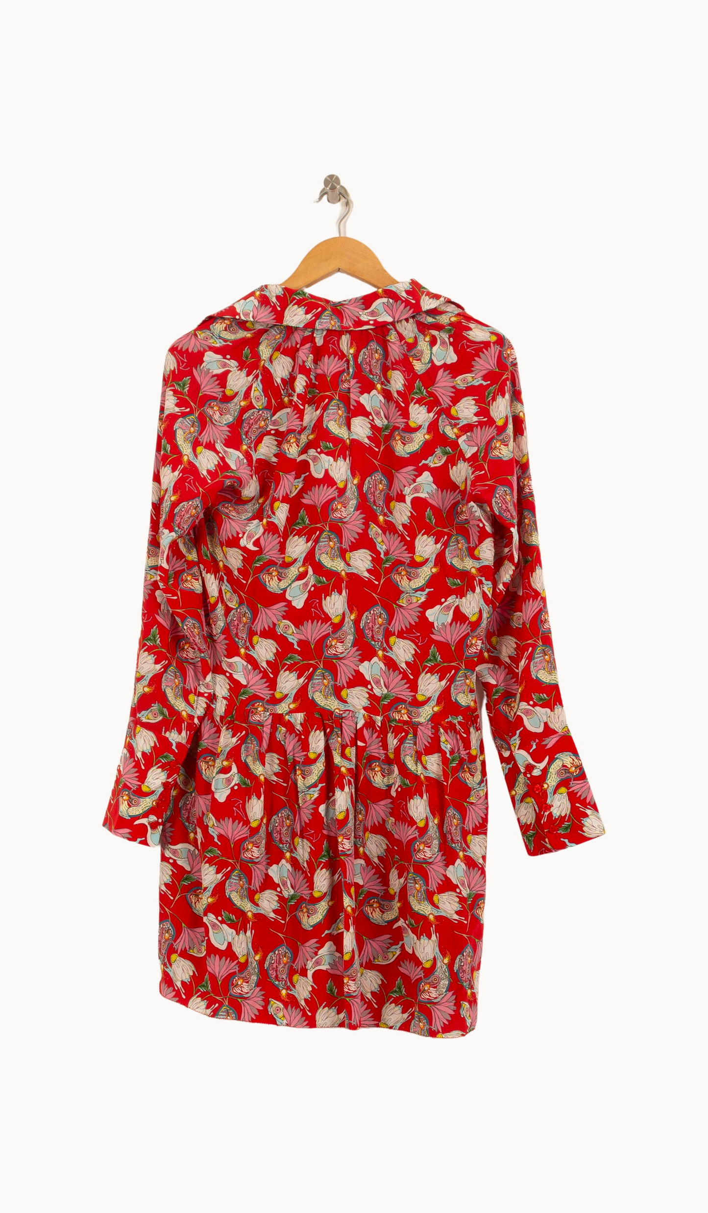 Robe Portefeuille Rouge et Rose - Taille XS/34