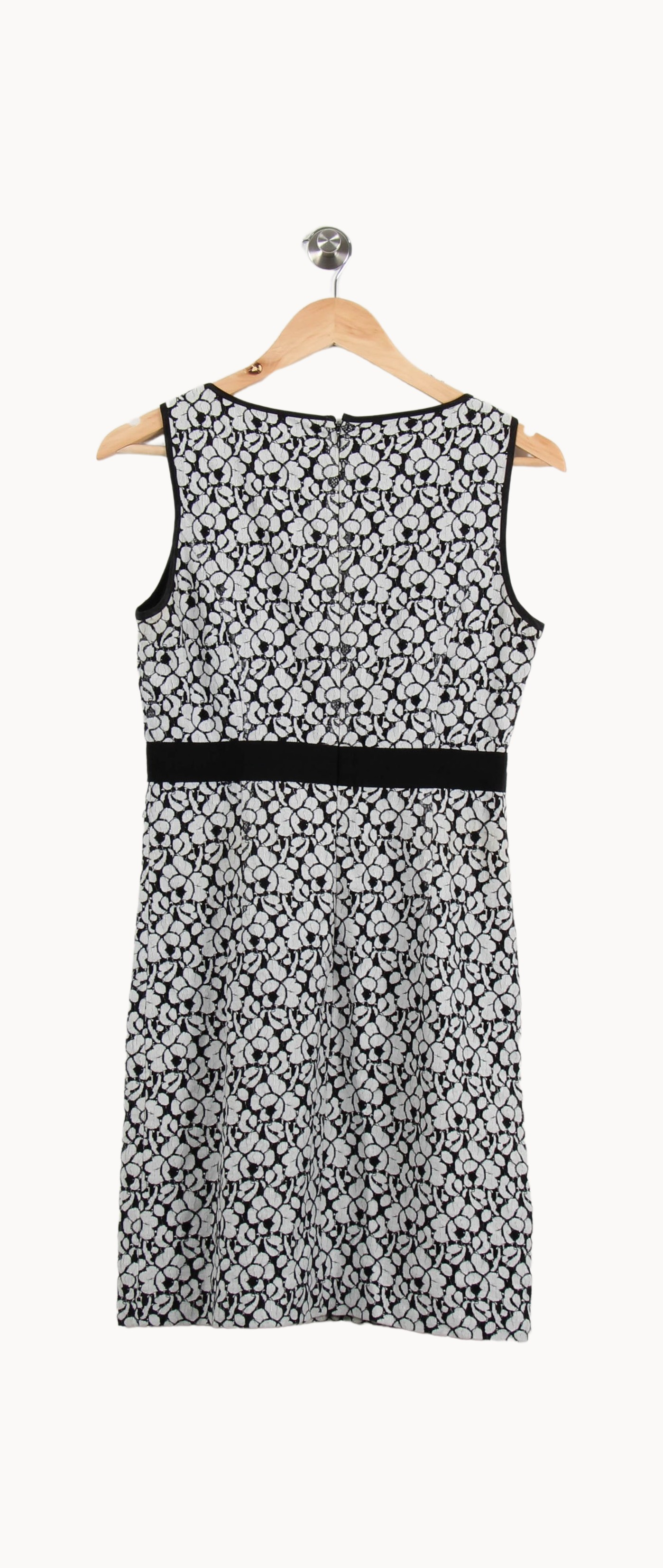 Robe Fleurie Noire et Blanche - Taille S/36