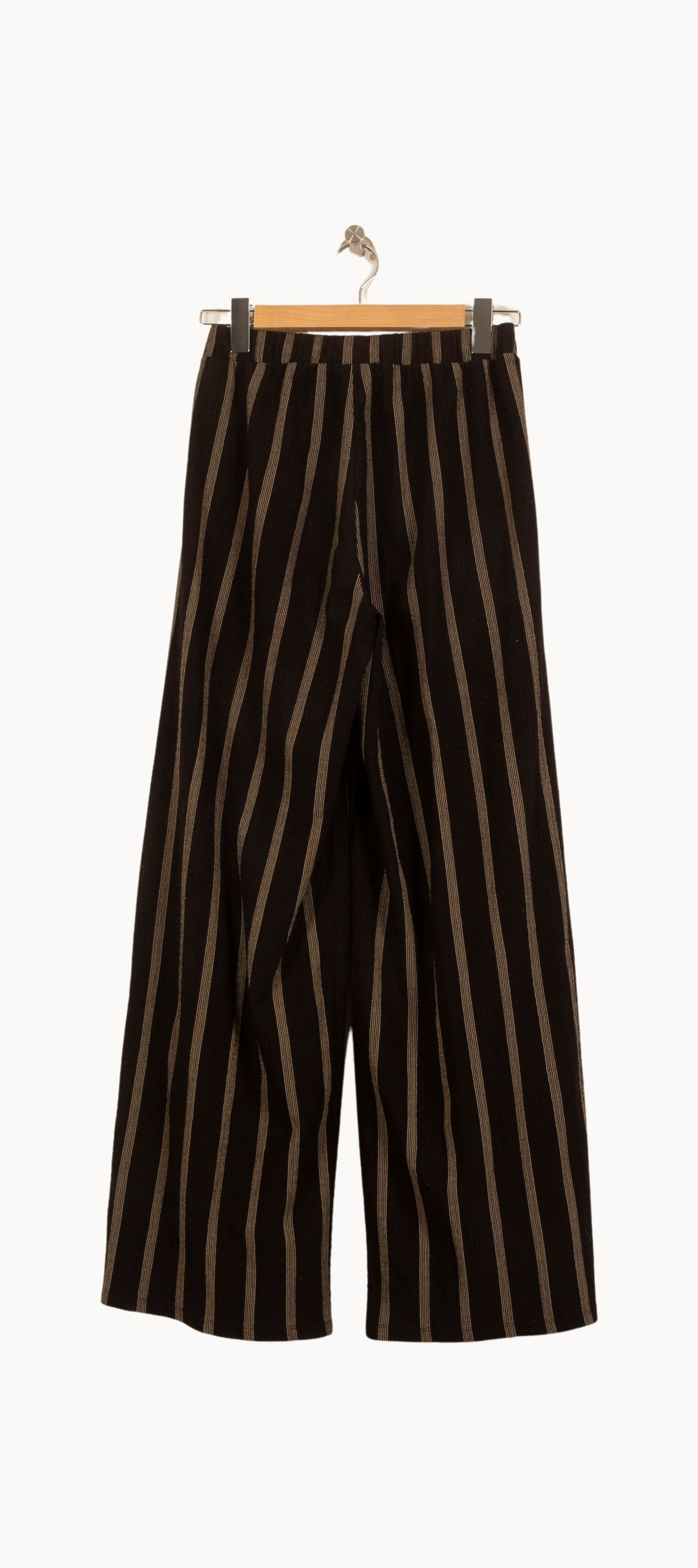 Pantalon Large Noir et Beige - Taille XS/34