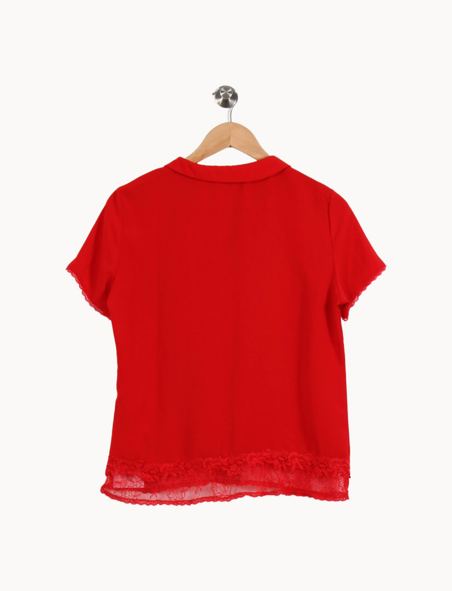 Blouse en dentelle rouge - Taille S/36