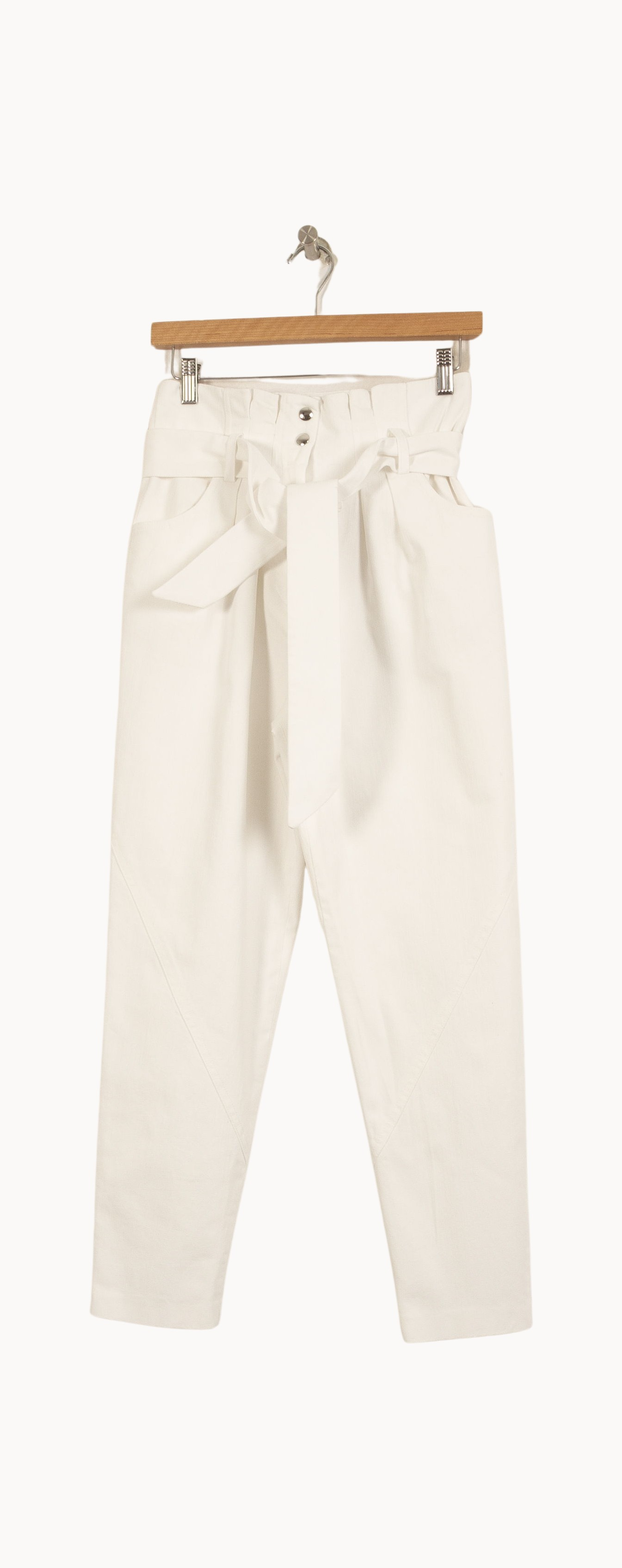 Pantalon Taille Haute Blanc - Taille XS/34