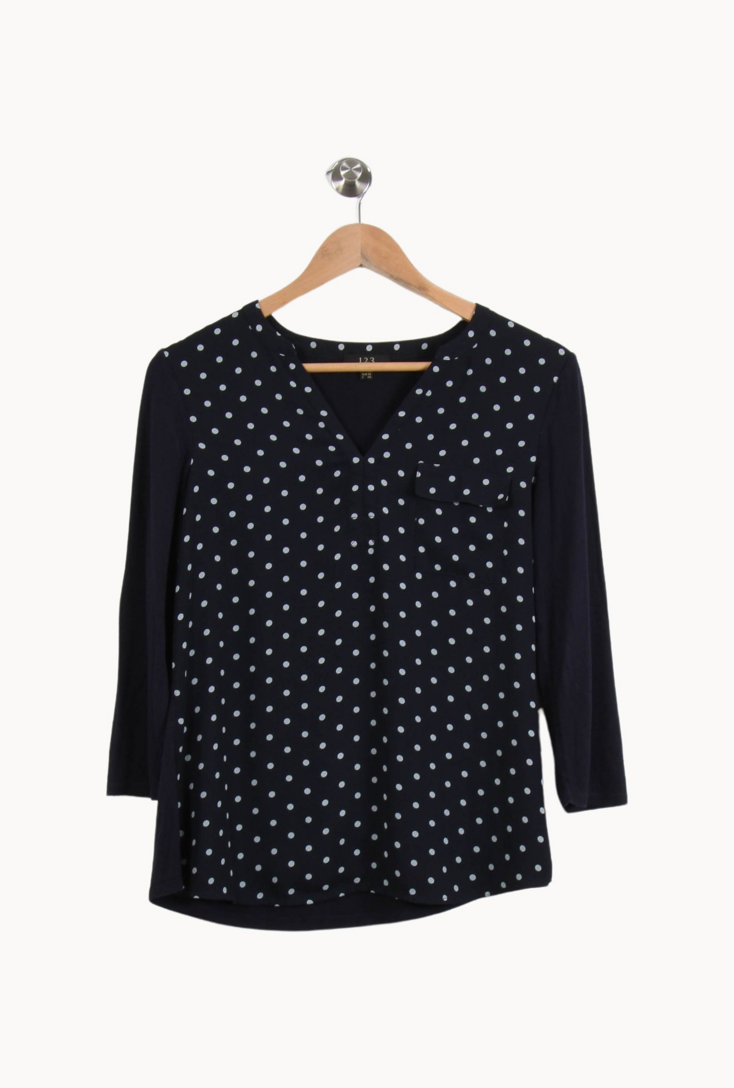 Blouse Bleu à Pois Blancs - Taille M/38