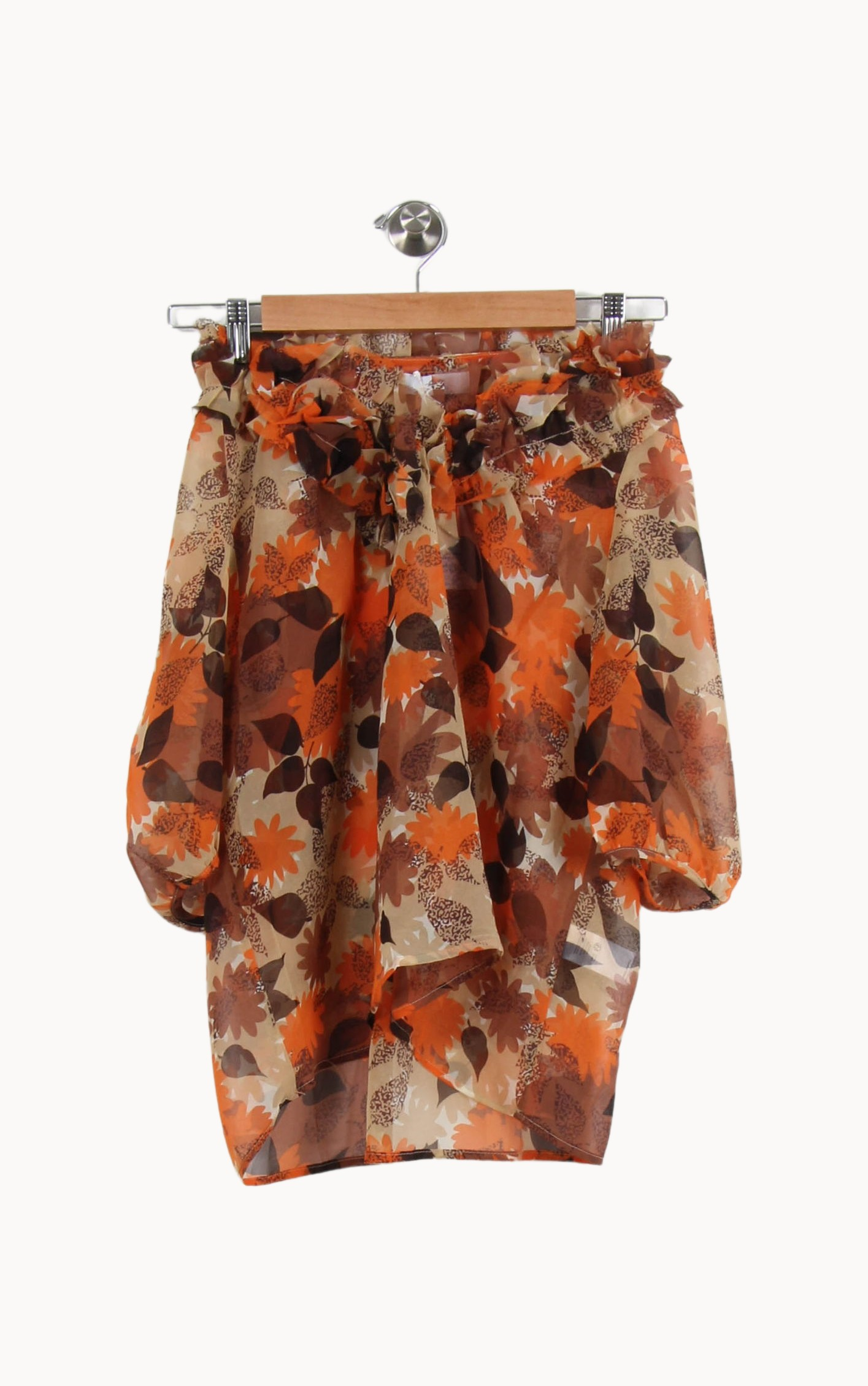 Blouse Orange et Marron - Taille M/38