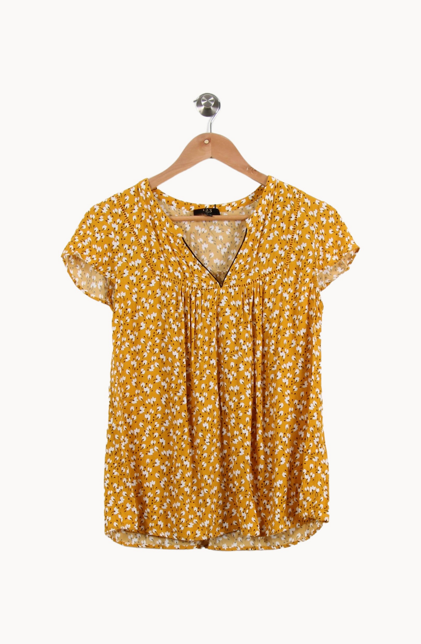 Blouse Jaune et Blanche - Taille M/38