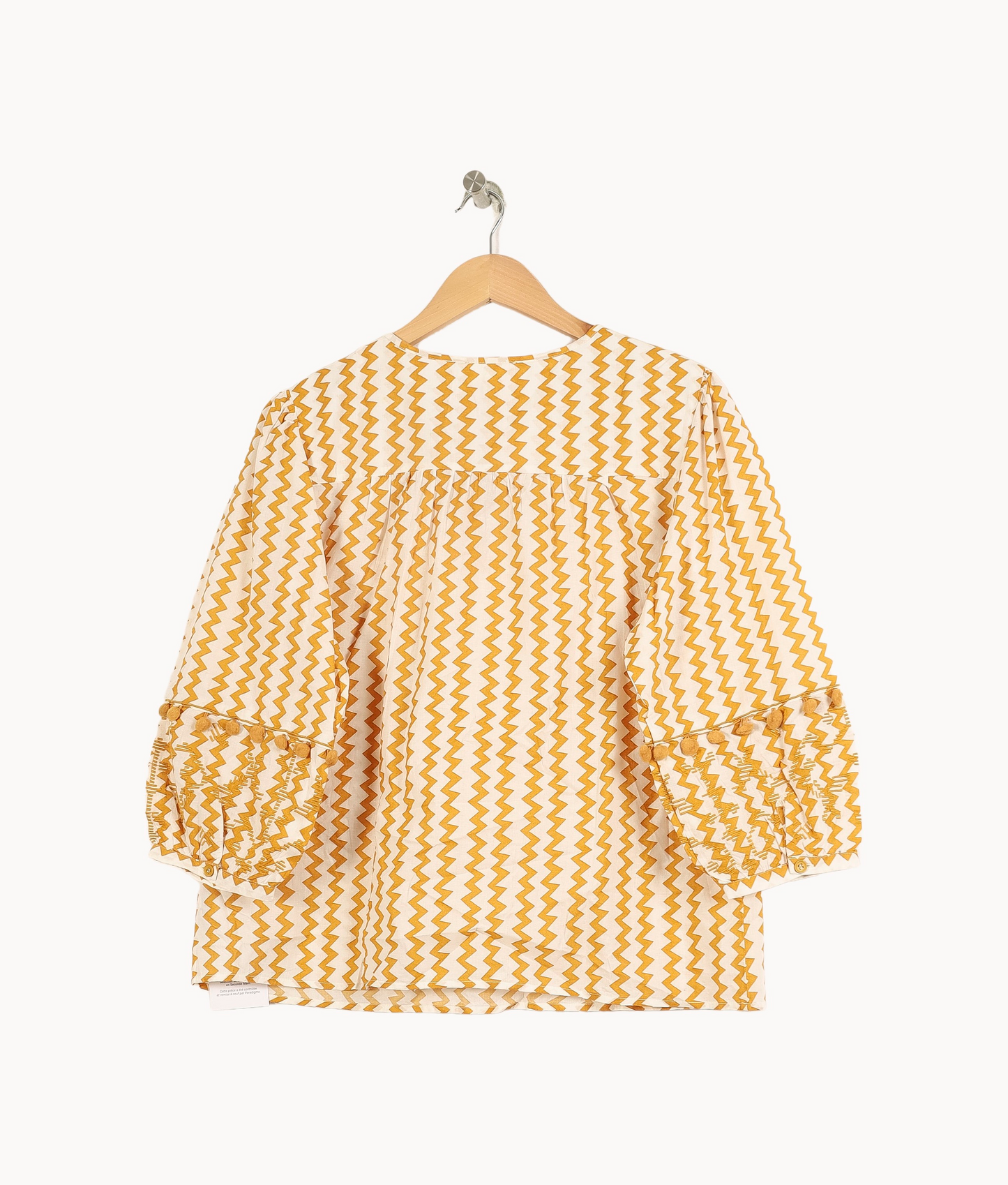 Blouse Orange et Blanche - Taille L/40