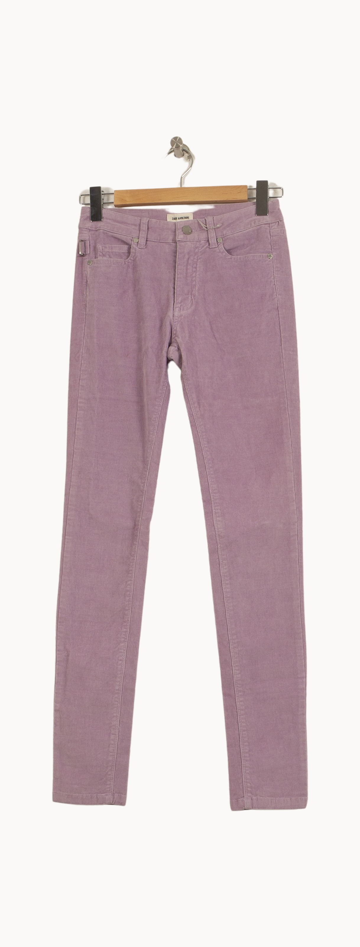 Pantalon Velours Rose - Taille XS/34