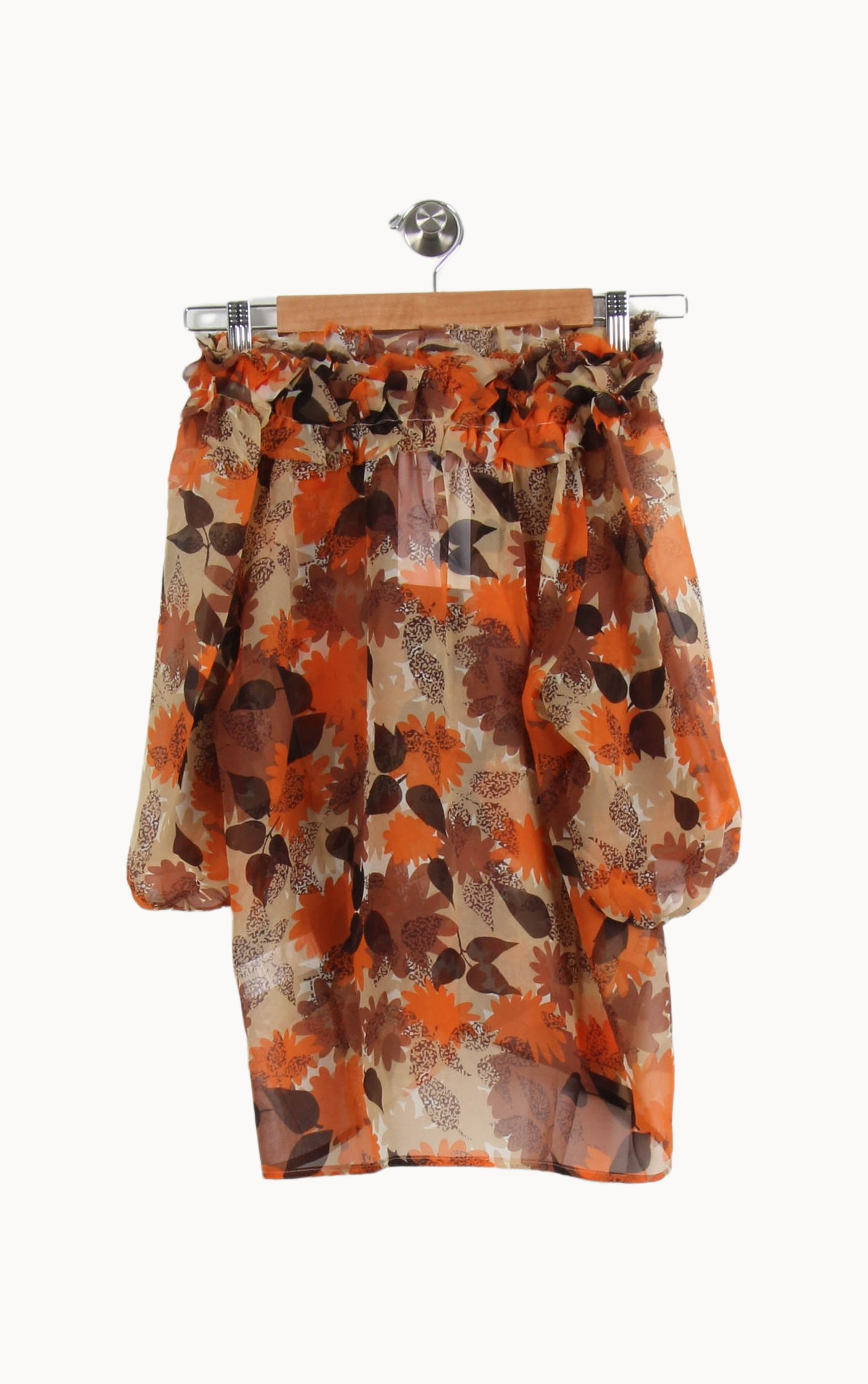 Blouse Orange et Marron - Taille M/38