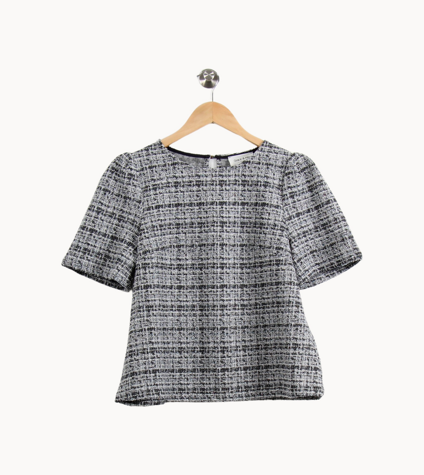 Top Manches Courtes Noir et Blanc - Taille S/36