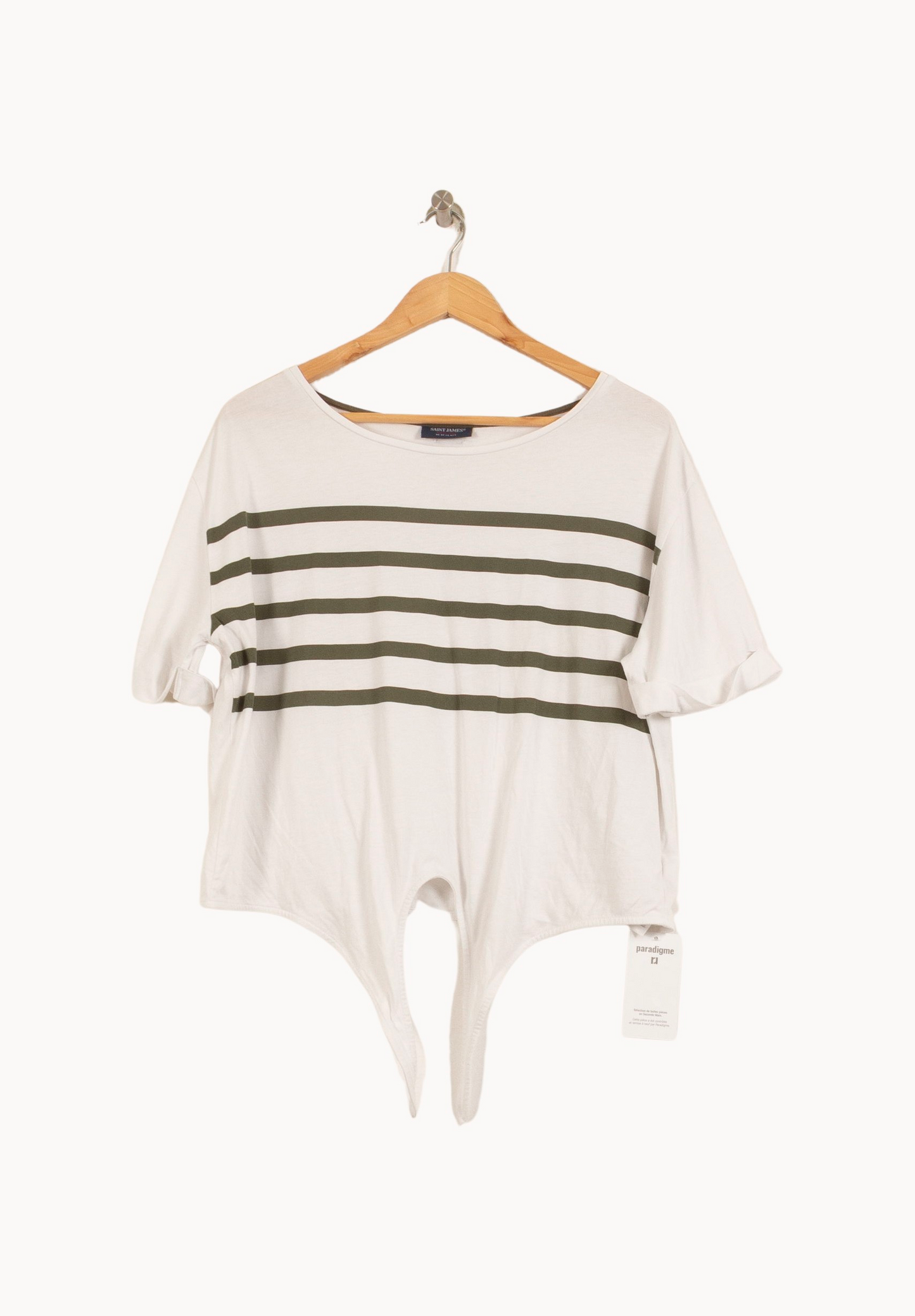 T-shirt blanc rayé - Taille XL/42